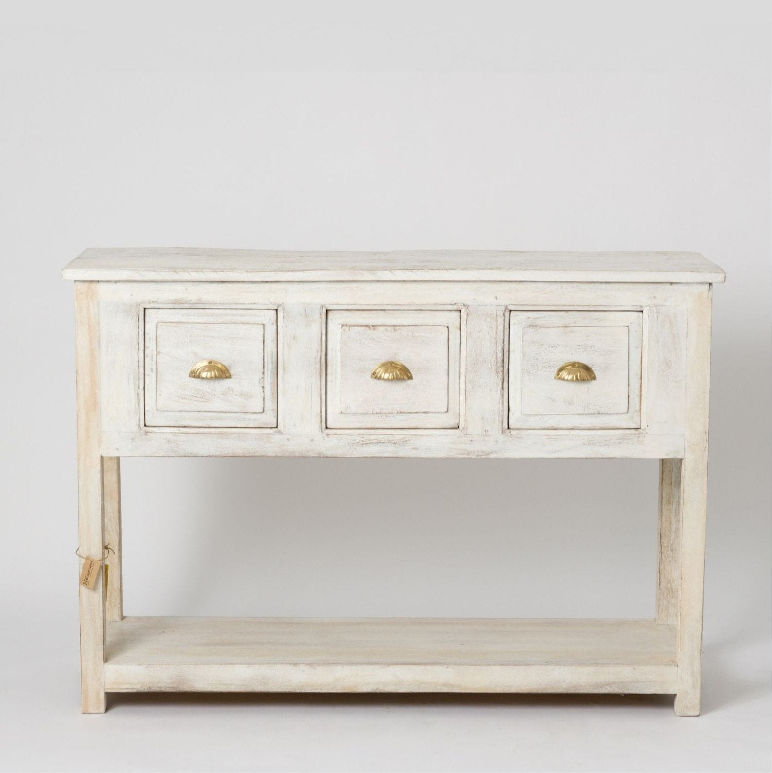 Consola Alba din Lemn de Mango