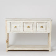 Consola Alba din Lemn de Mango