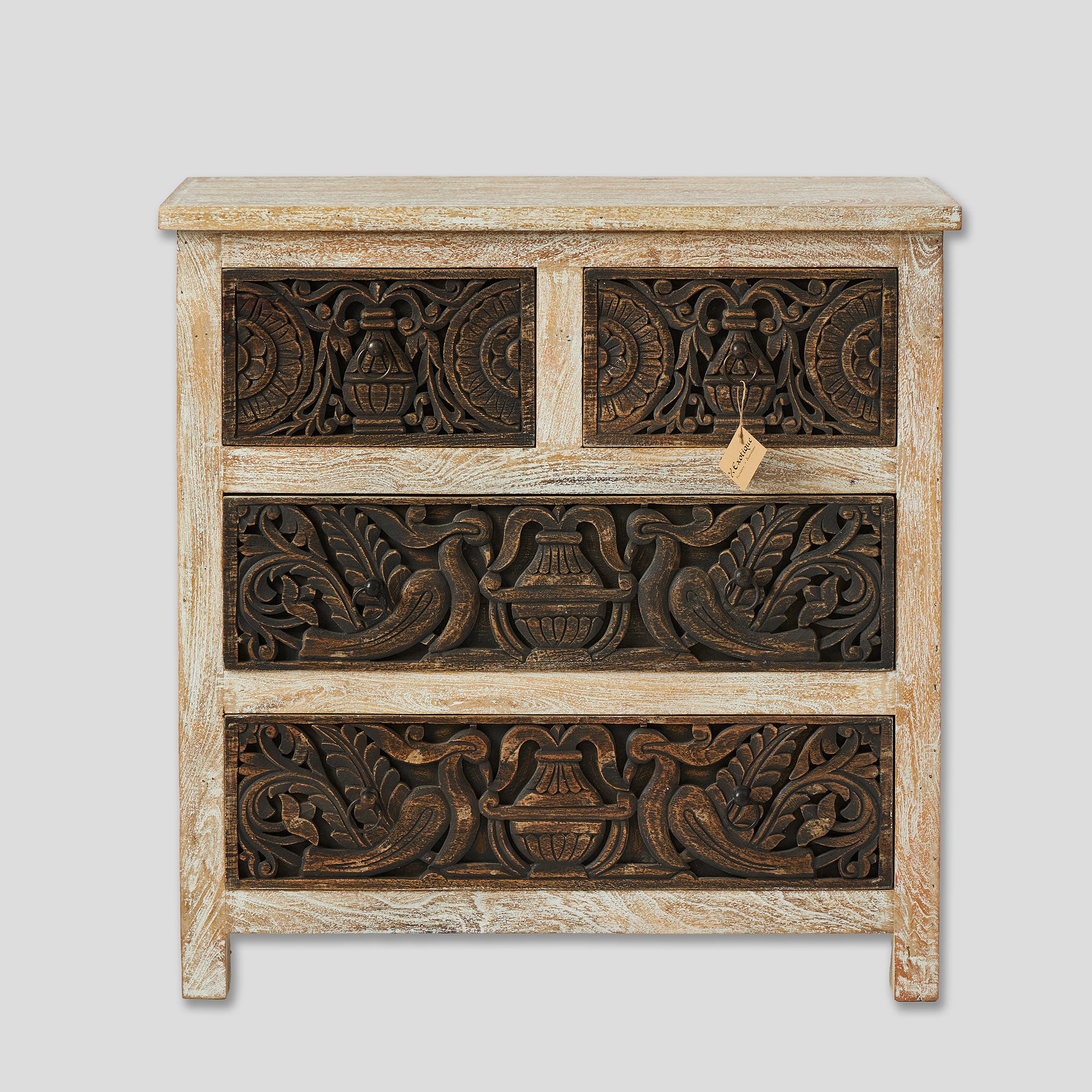 Comoda cu Sertare din Lemn Sculptat