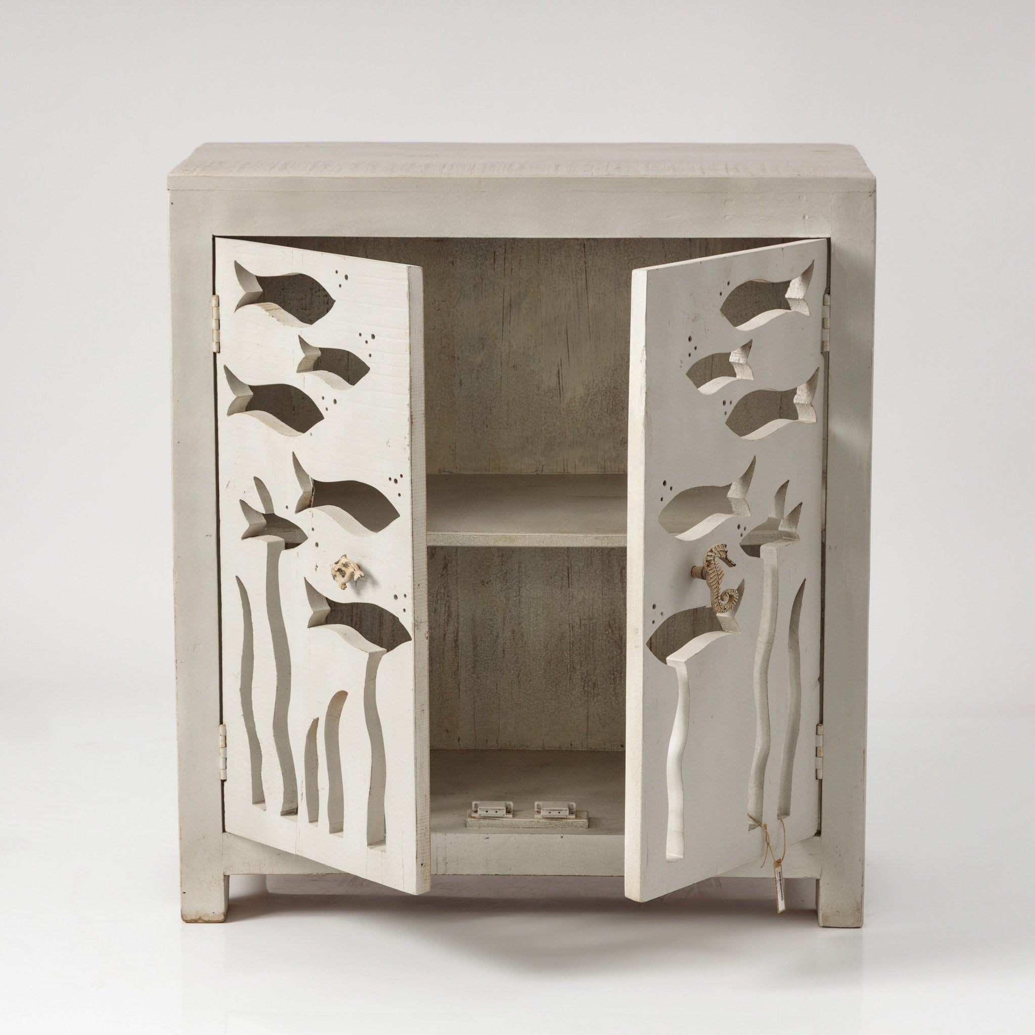 Comoda din Lemn Masiv cu Motive Marine