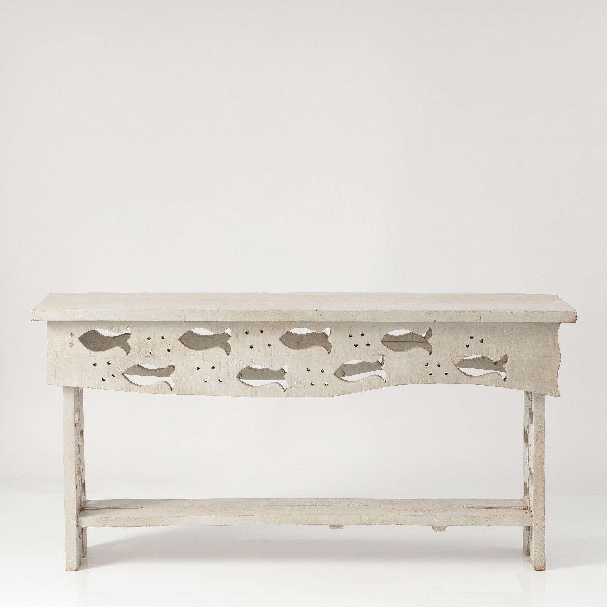 Consola din Lemn Sculptat cu Motiv Pesti