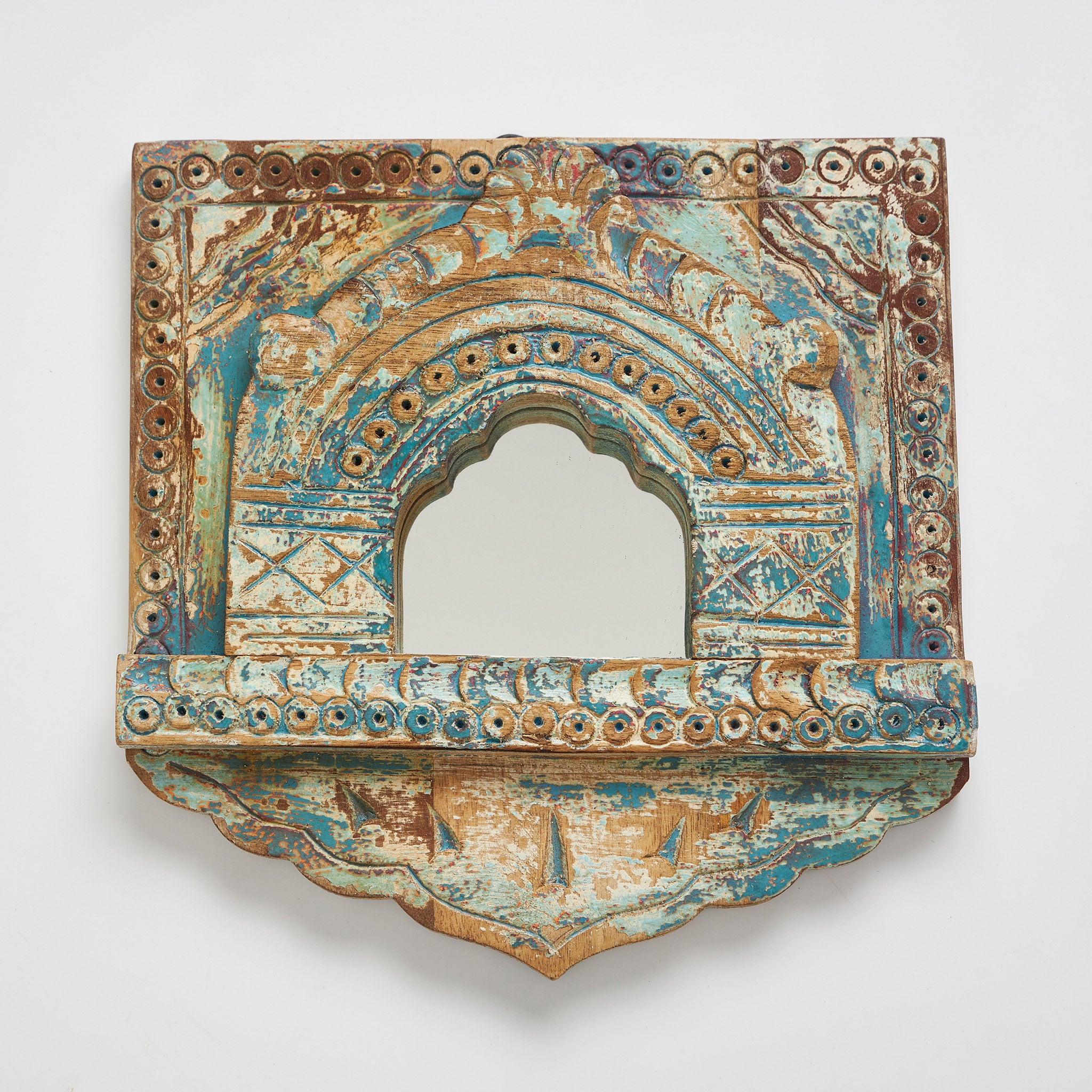 Oglinda din Lemn de Mango Sculptat