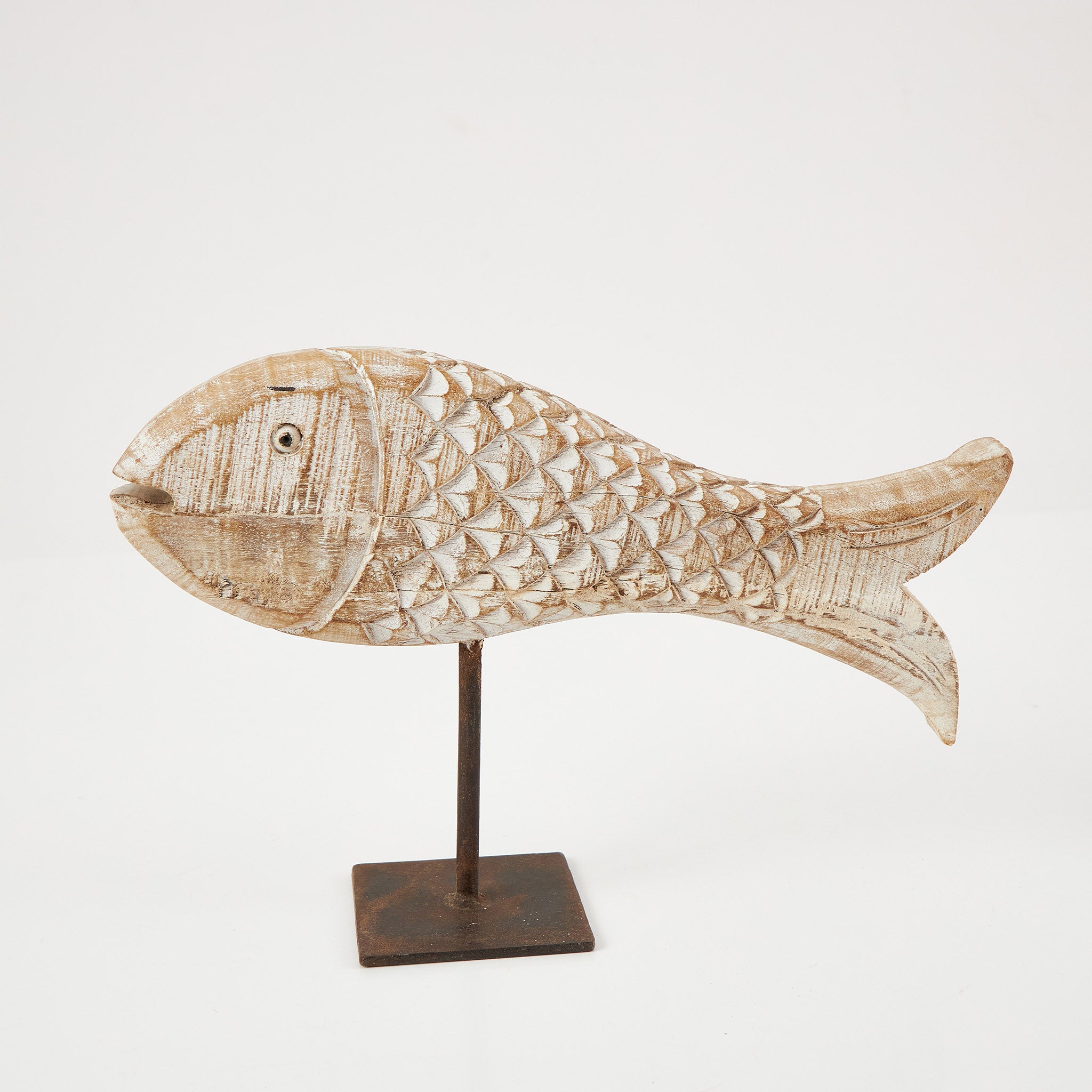 Peste Decorativ Sculptat din Lemn de Mango