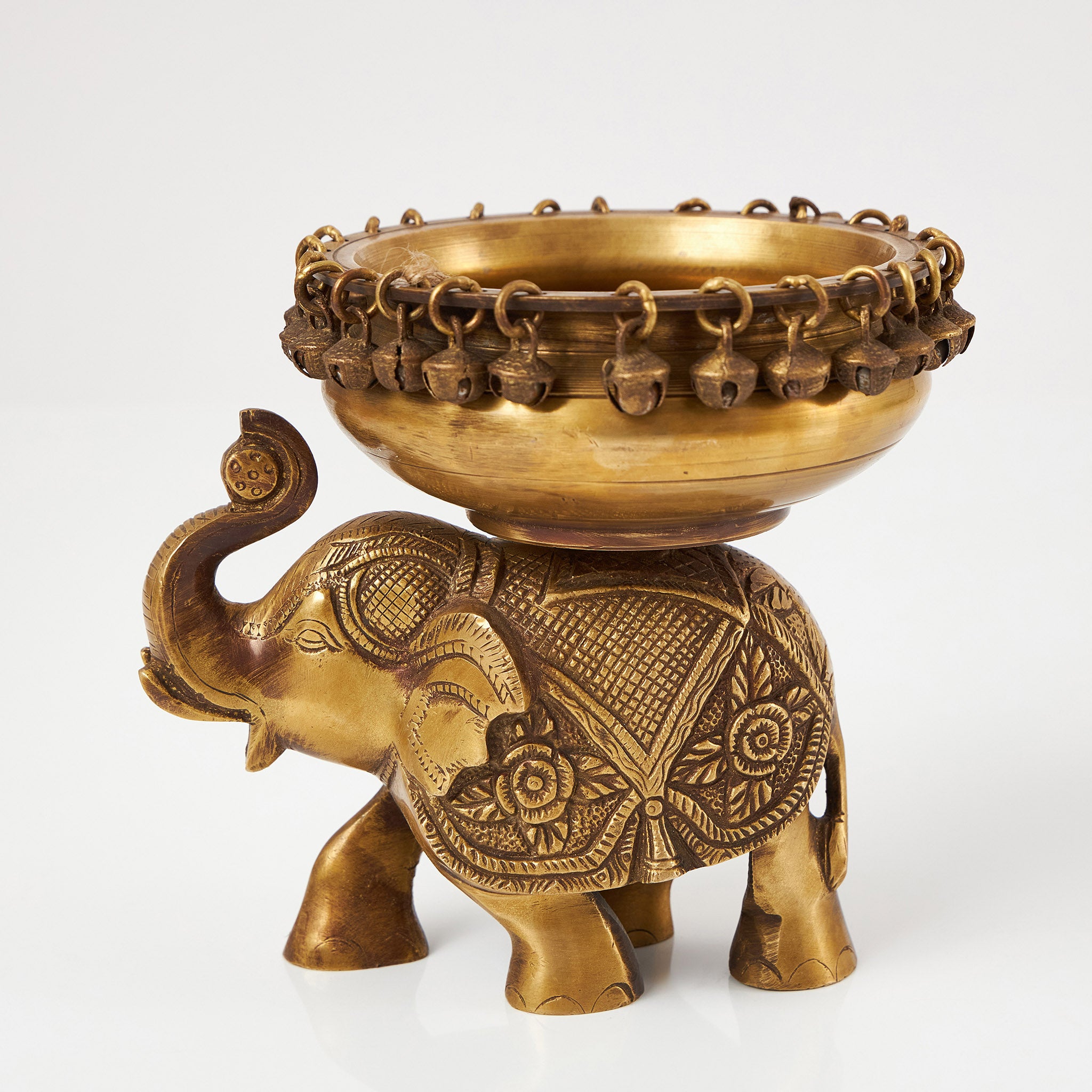 Elefant Decorativ cu bol din Alama