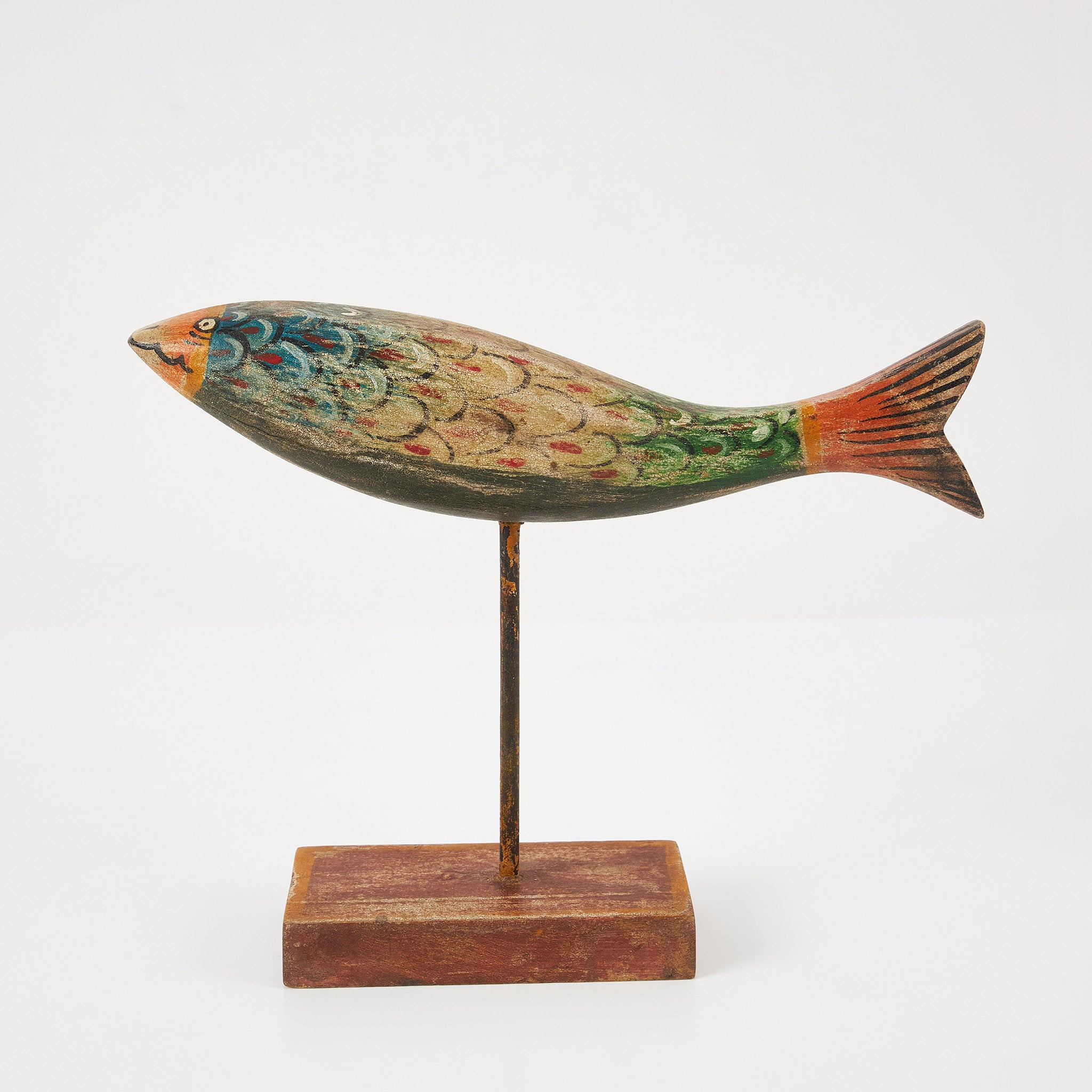 Peste Decorativ din Lemn Pictat