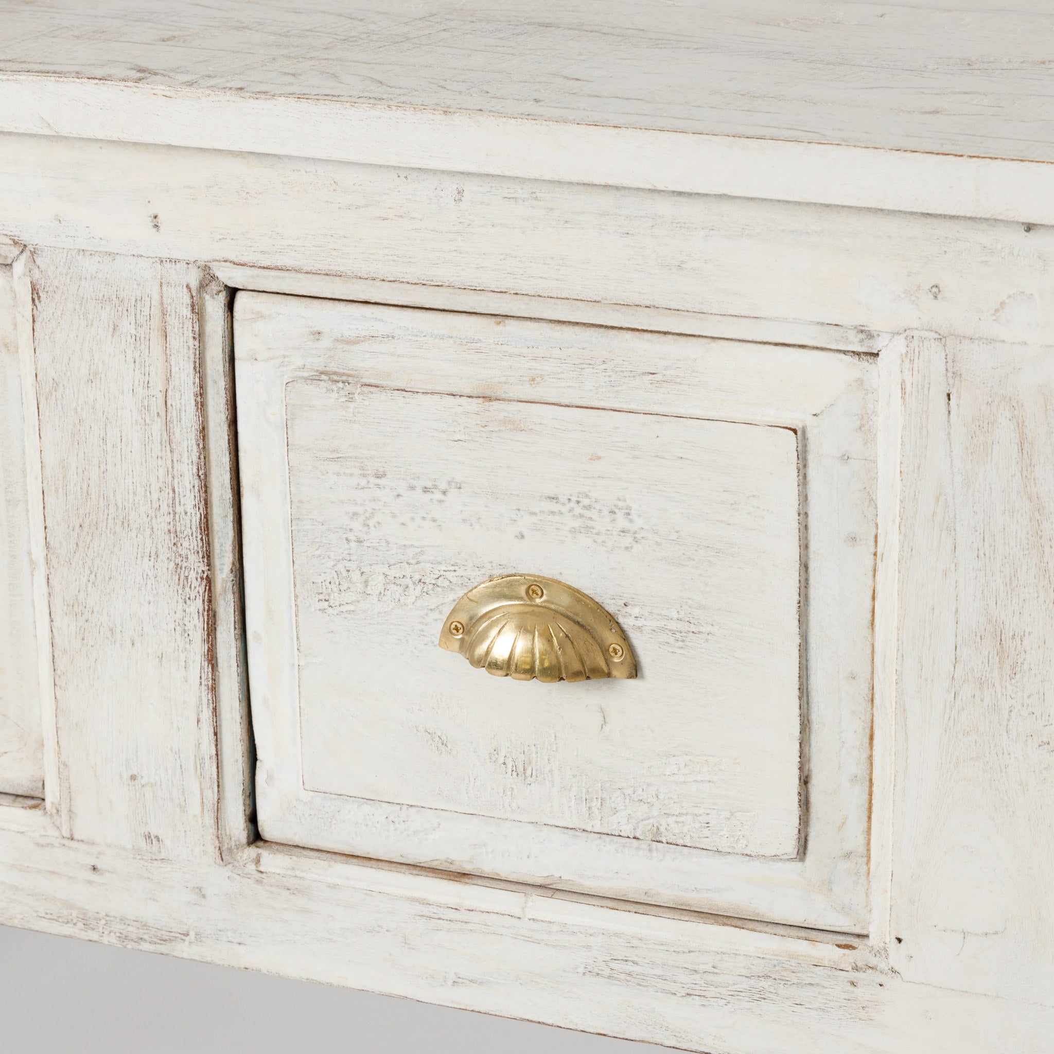 Consola Alba din Lemn de Mango