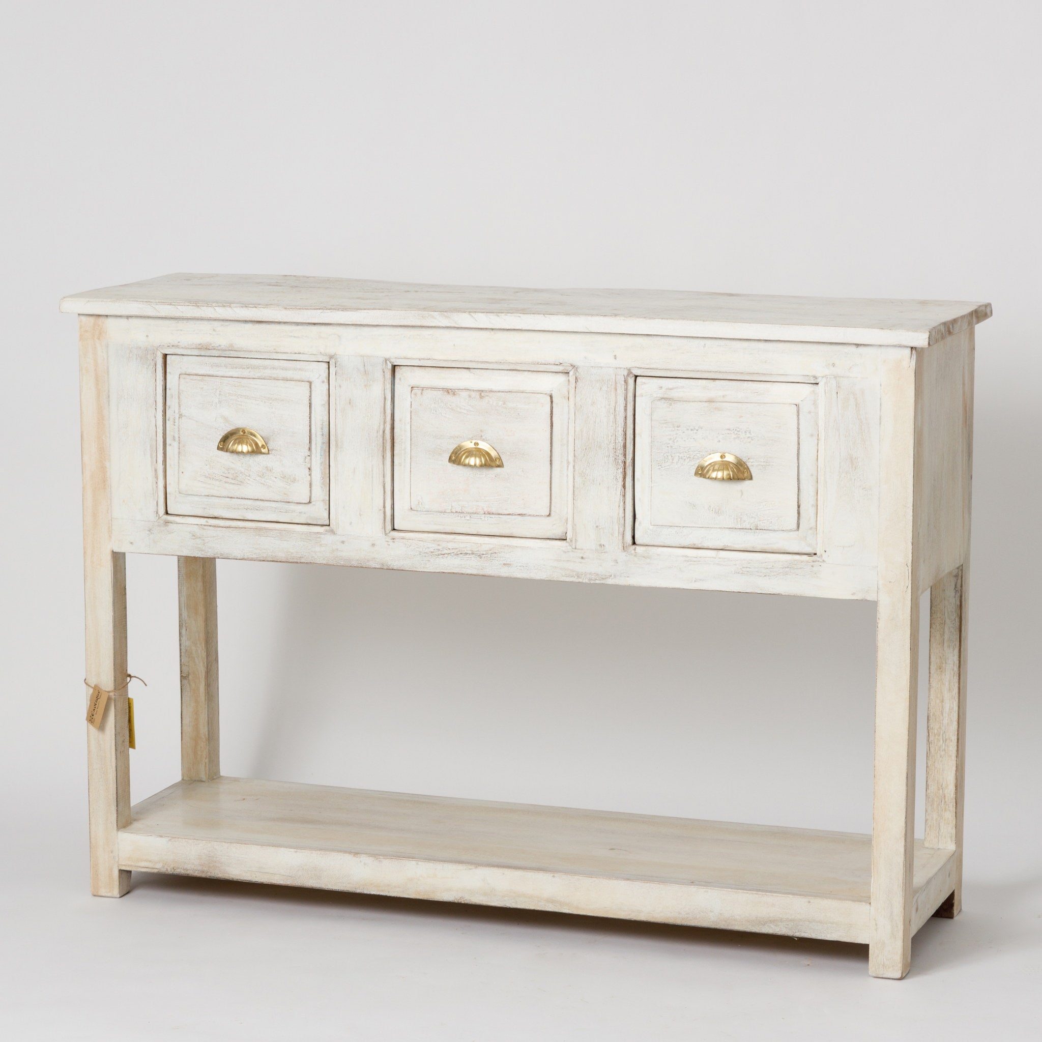 Consola Alba din Lemn de Mango