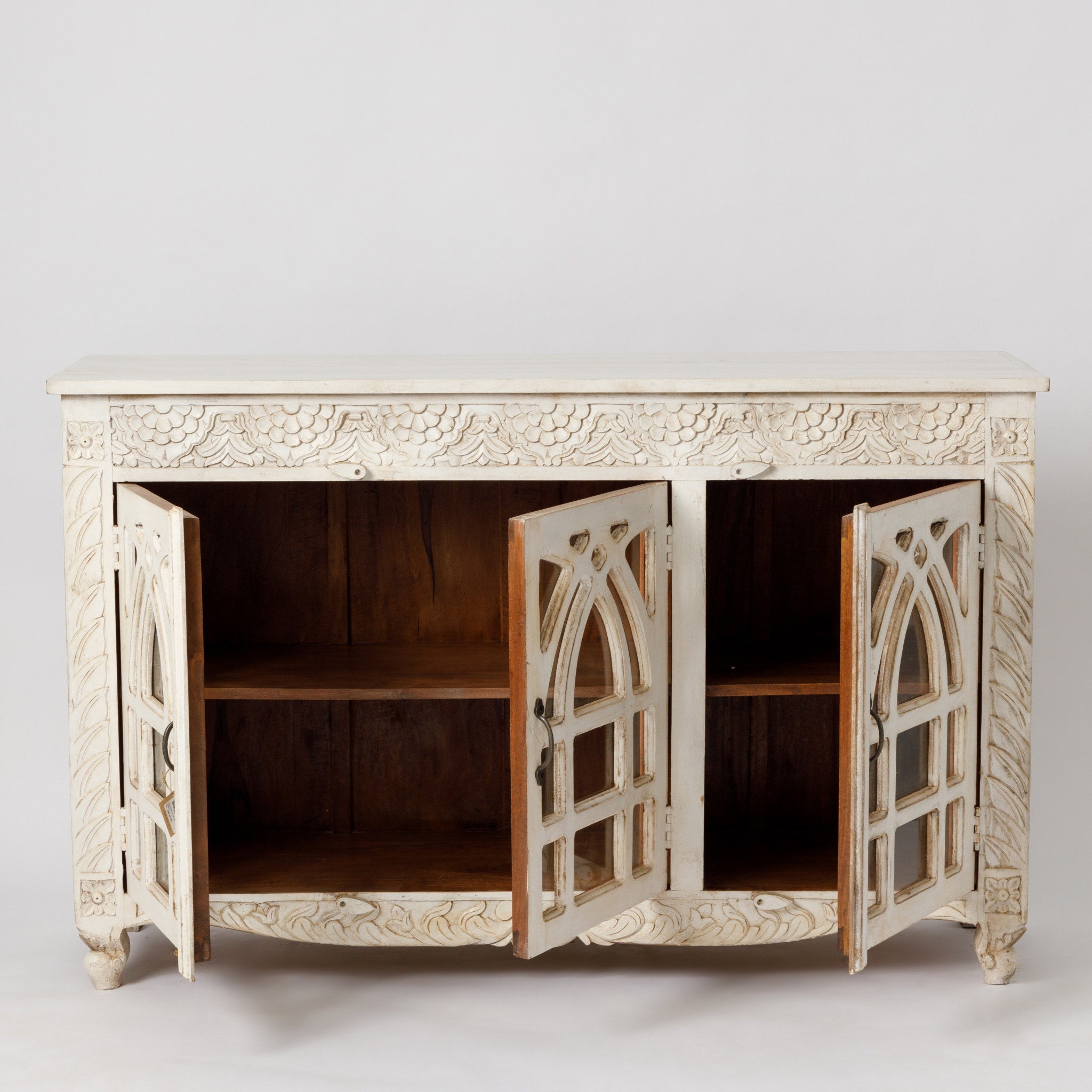 Comoda Indiana cu Usi din Sticla