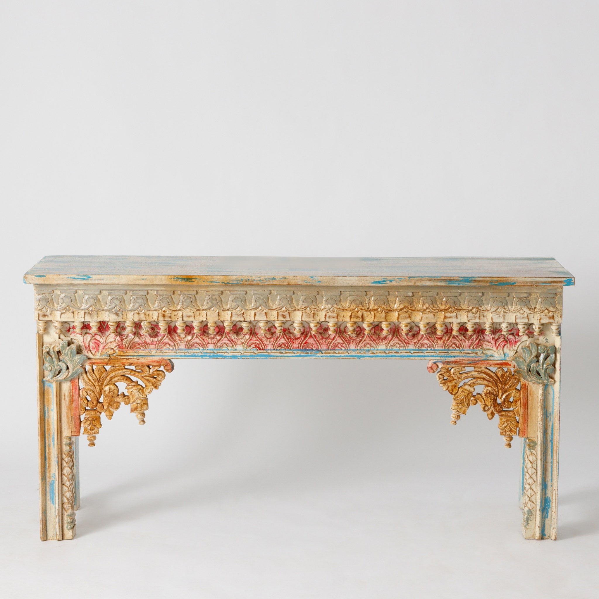 Consola din Lemn Sculptat si Pictat