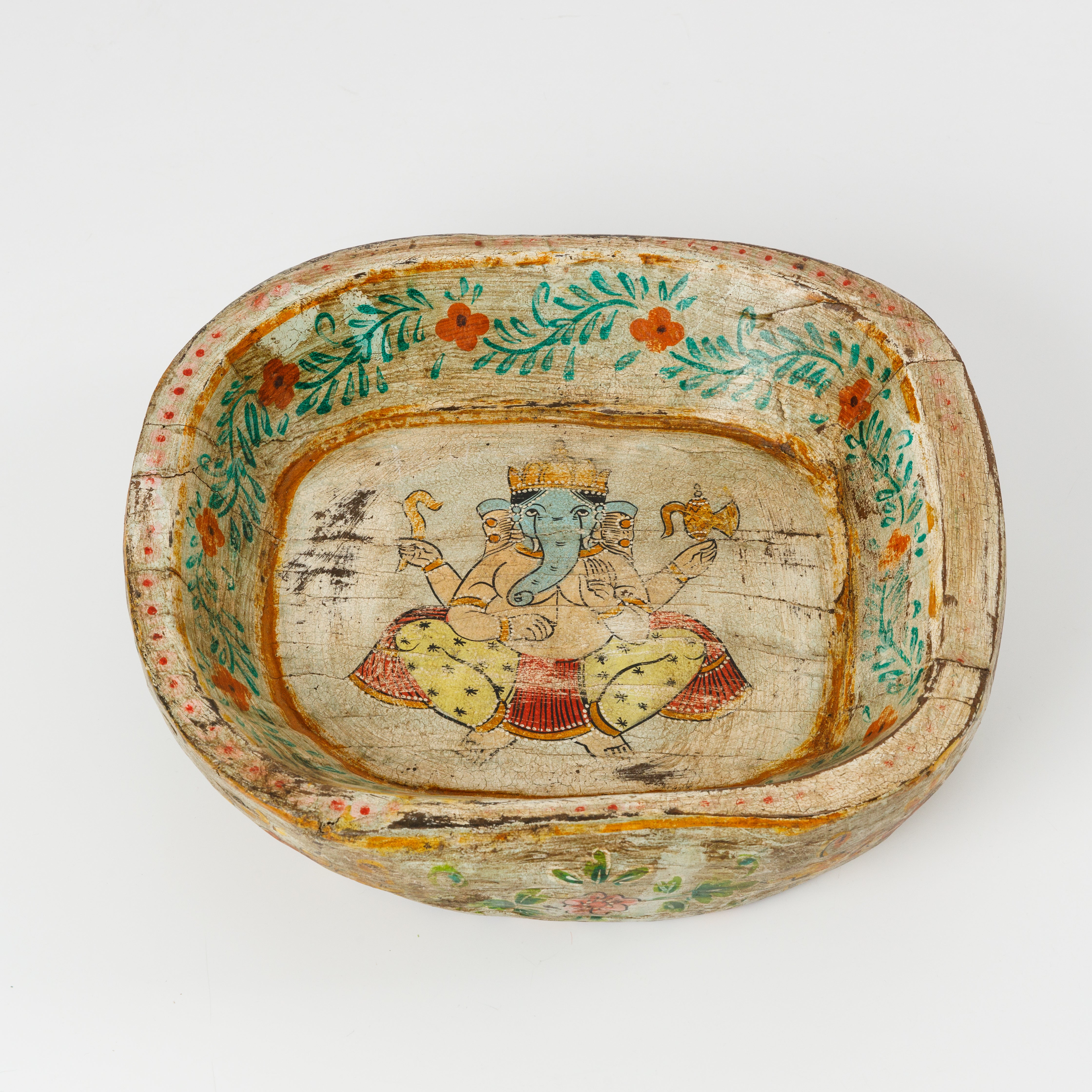 Bol Decorativ din Lemn - Motiv Ganesha