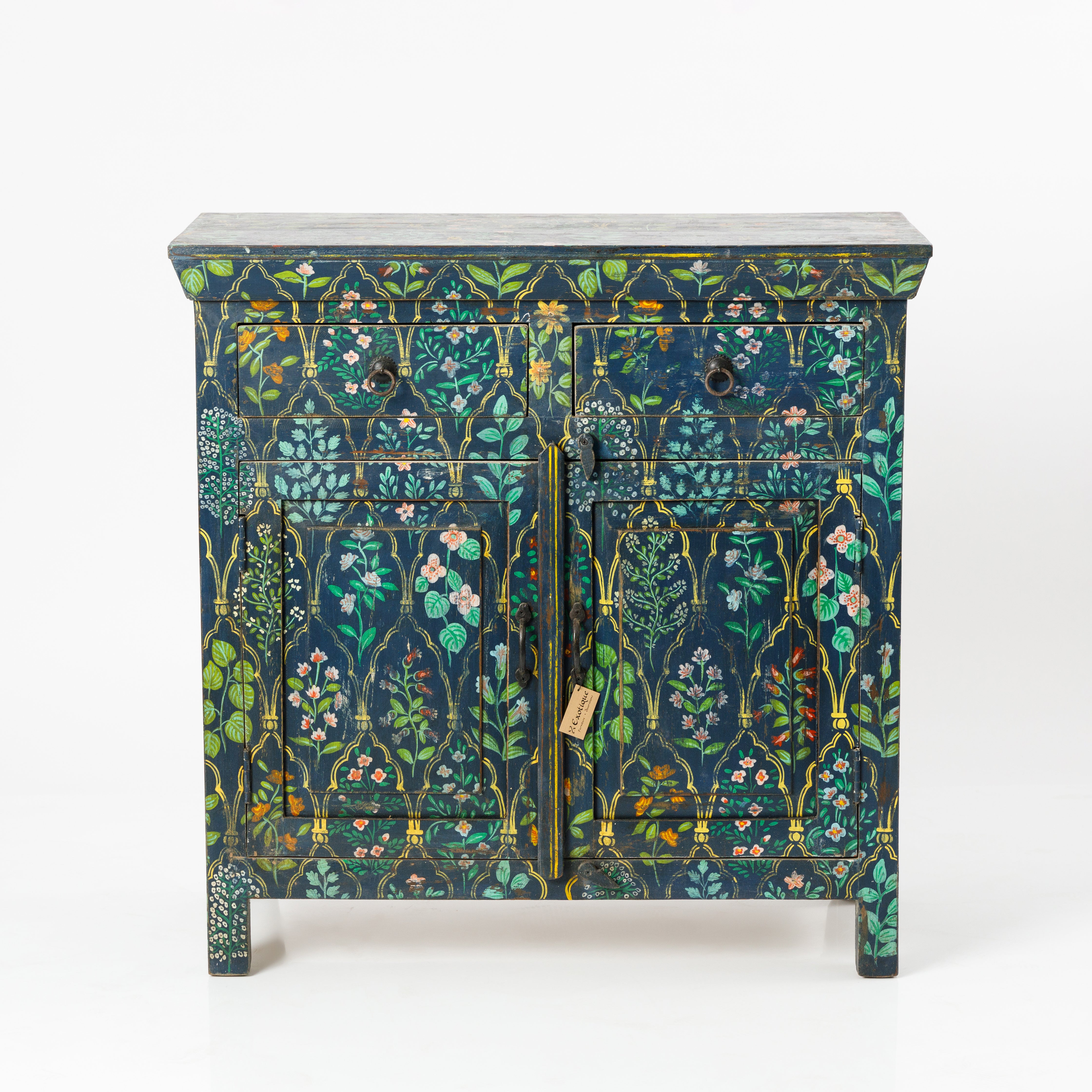 Comoda din Lemn cu Motive Florale