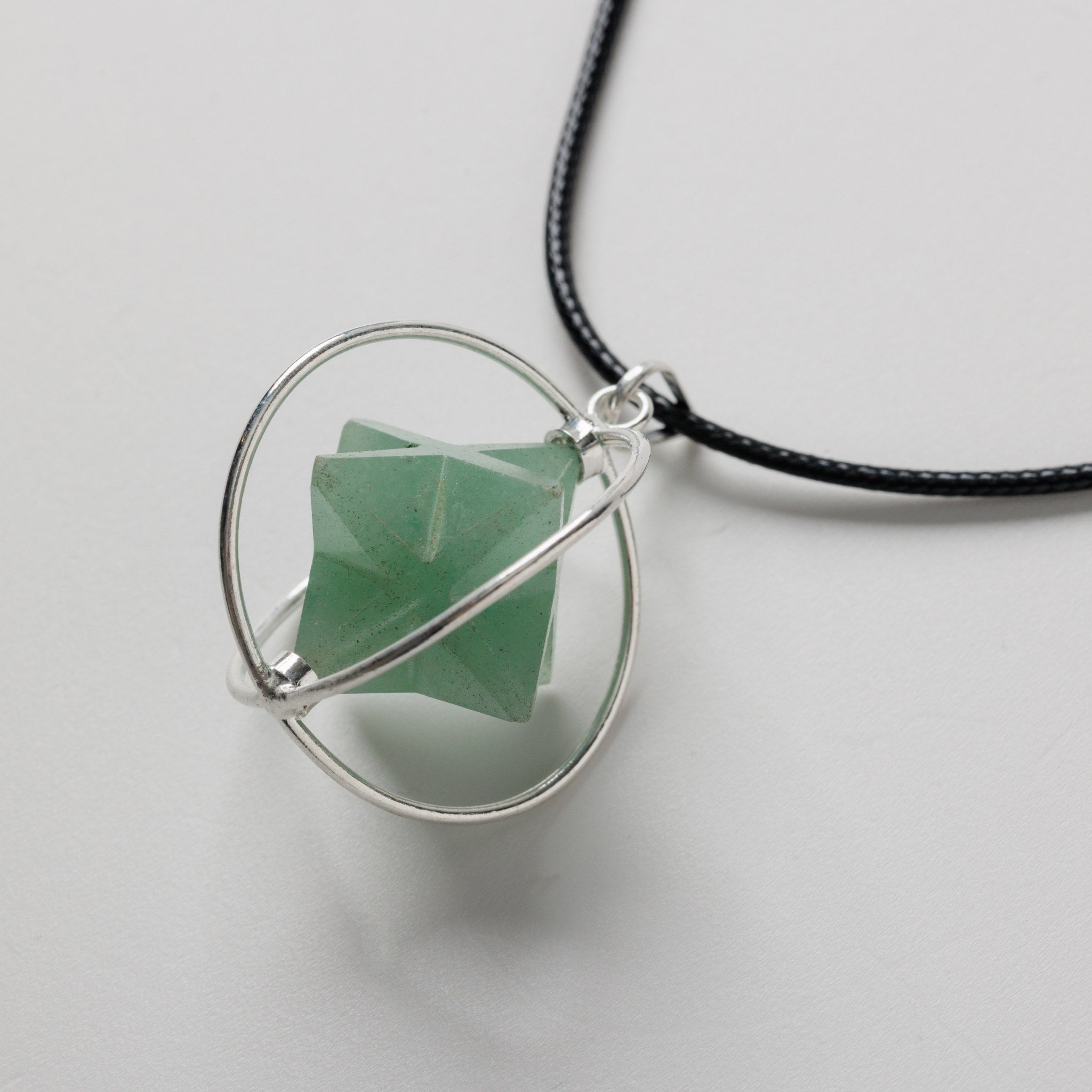 Pandantiv Merkaba din Aventurin Verde