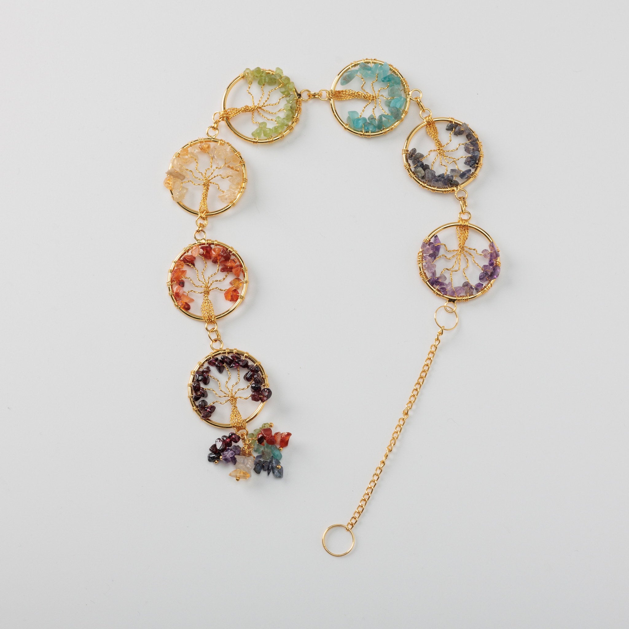 Lant Decorativ cu 7 Pomisori – Simbolul celor 7 Chakre