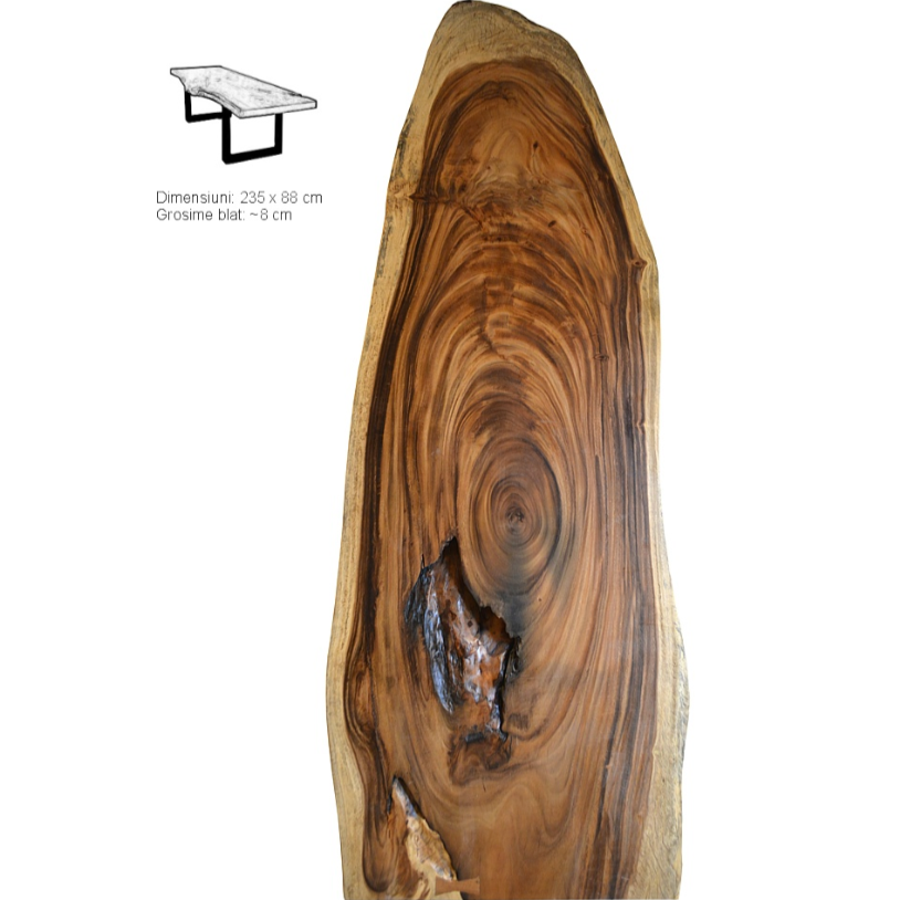 Masa Dining cu Blat Lemn Masiv