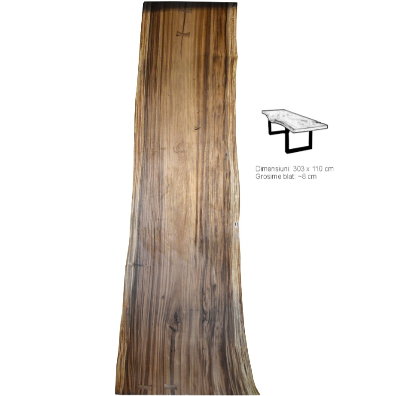 Masa Dining cu Blat Lemn Masiv