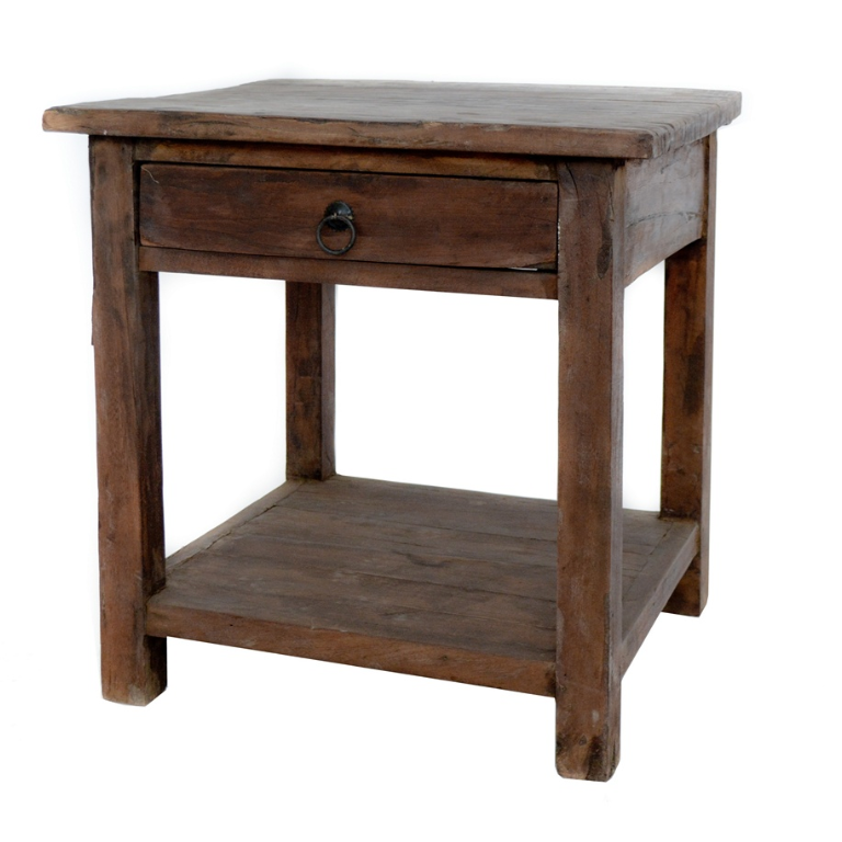 Noptiera Rustica din Lemn Masiv