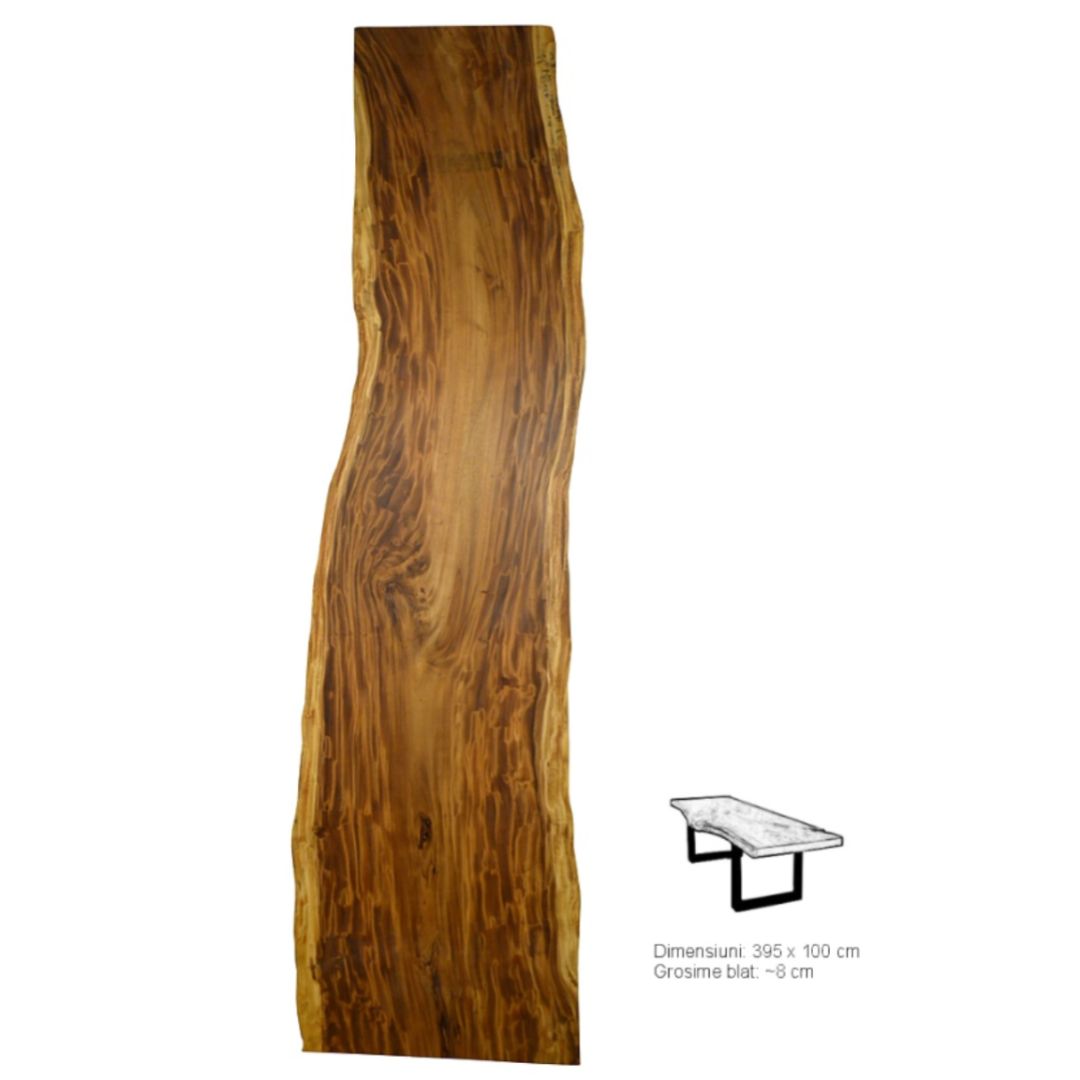 Masa Dining cu Blat Lemn Masiv