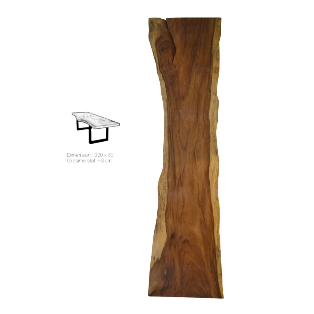 Masa Dining cu Blat Lemn Masiv