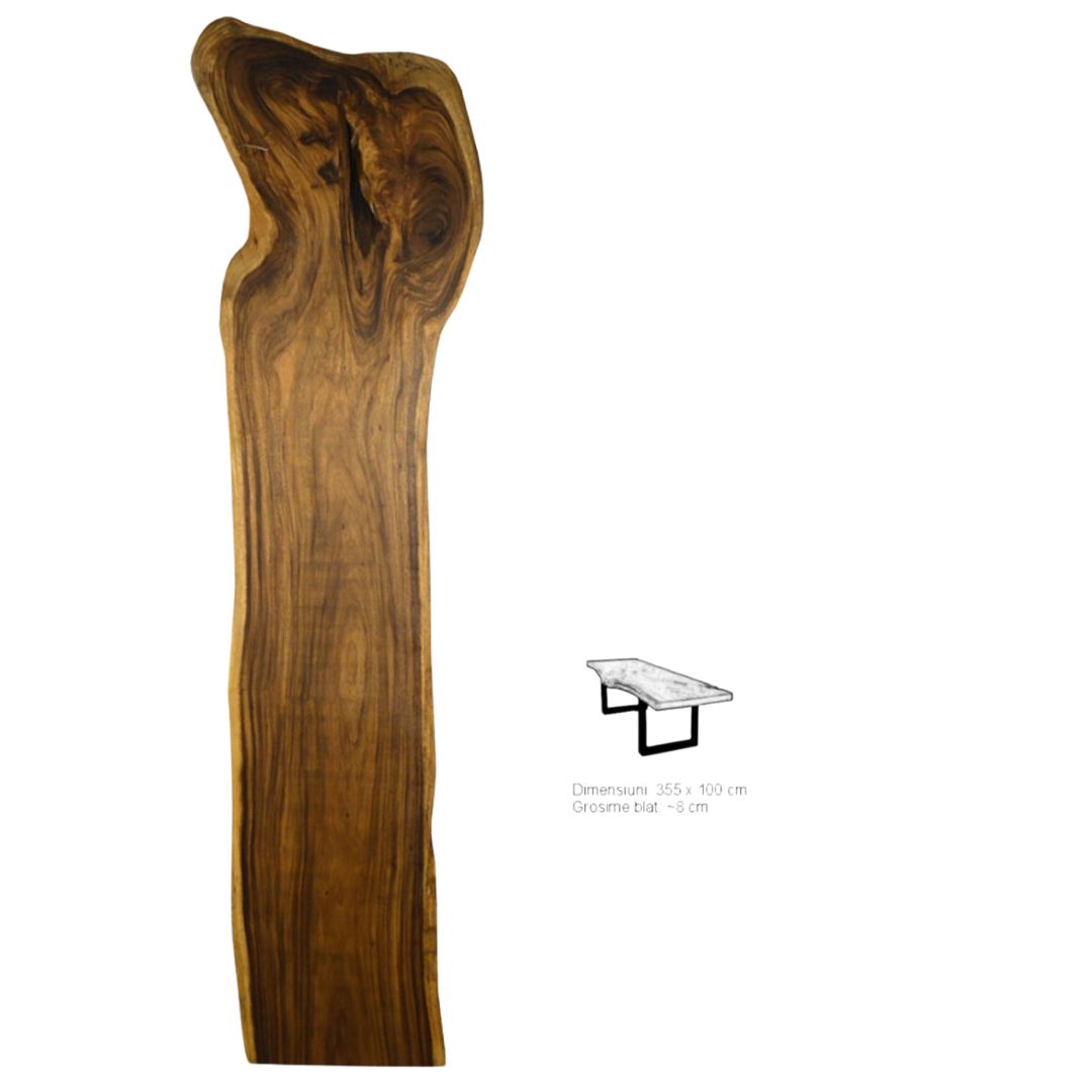 Masa Dining cu Blat Lemn Masiv