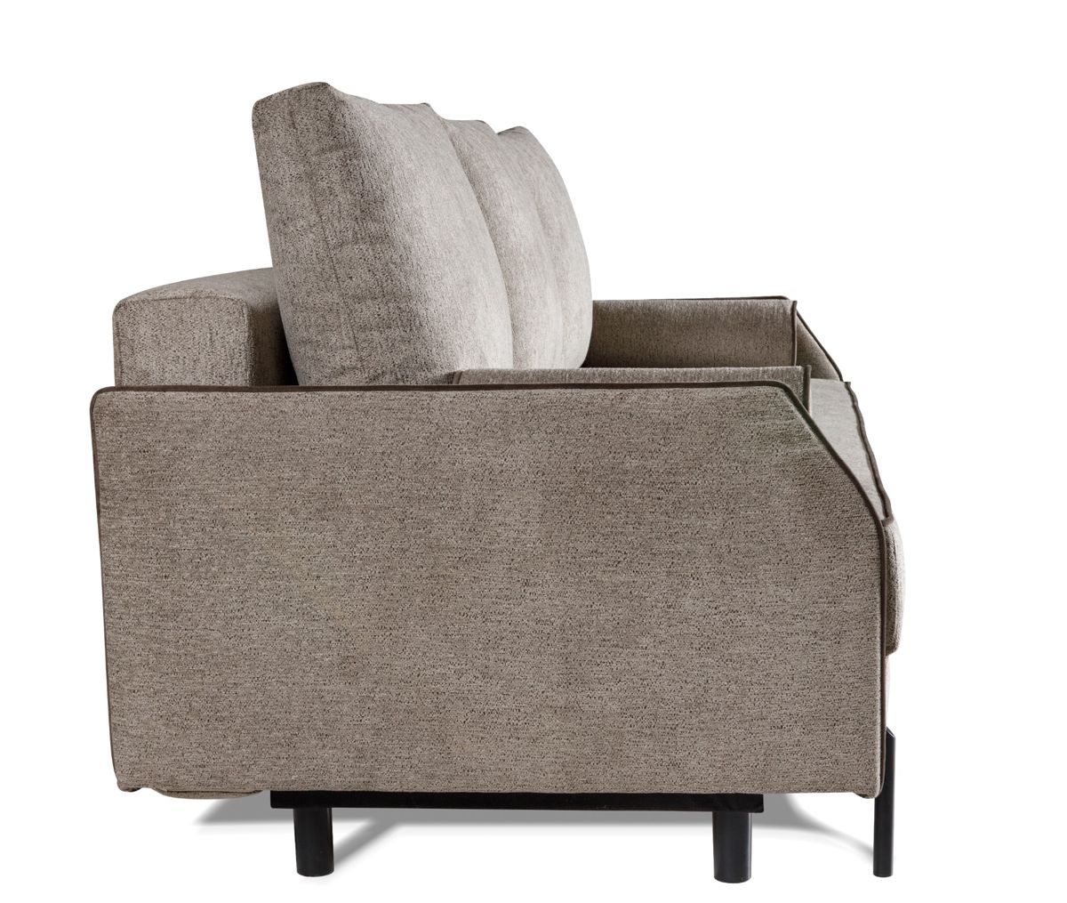 URBAN NEST Canapea extensibila gri din textil cu 3 locuri