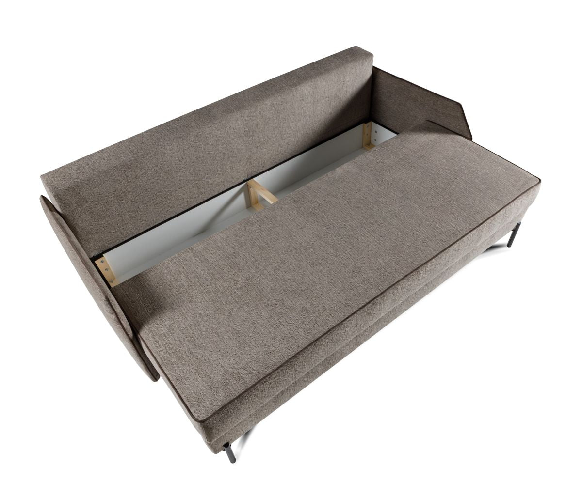 URBAN NEST Canapea extensibila gri din textil cu 3 locuri
