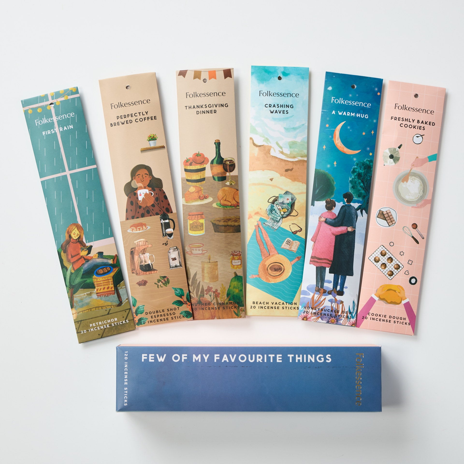 Betisoare Parfumate Folkessence Few of my Favourite Things – set 6 pachete esente naturale