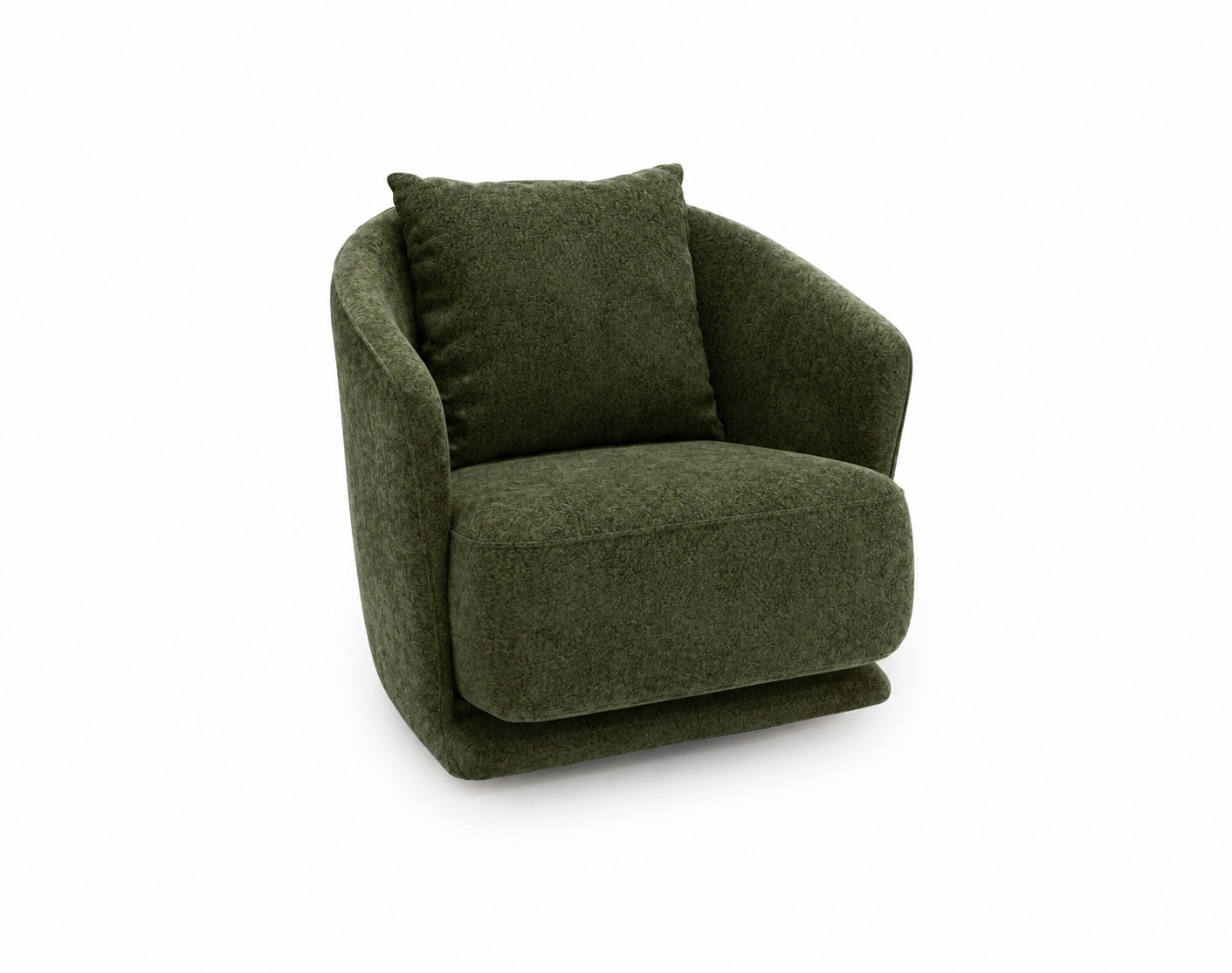 PRESTIGE LOUNGE  Fotoliu rotativ din textil verde  pentru relaxare desavarsita