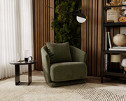 PRESTIGE LOUNGE  Fotoliu rotativ din textil verde  pentru relaxare desavarsita