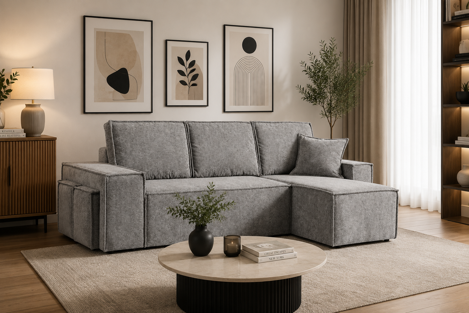 URBAN SOFT Canapea extensibila moderna cu 3 locuri