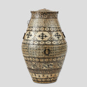 Vas Metalic Decorativ cu Capac