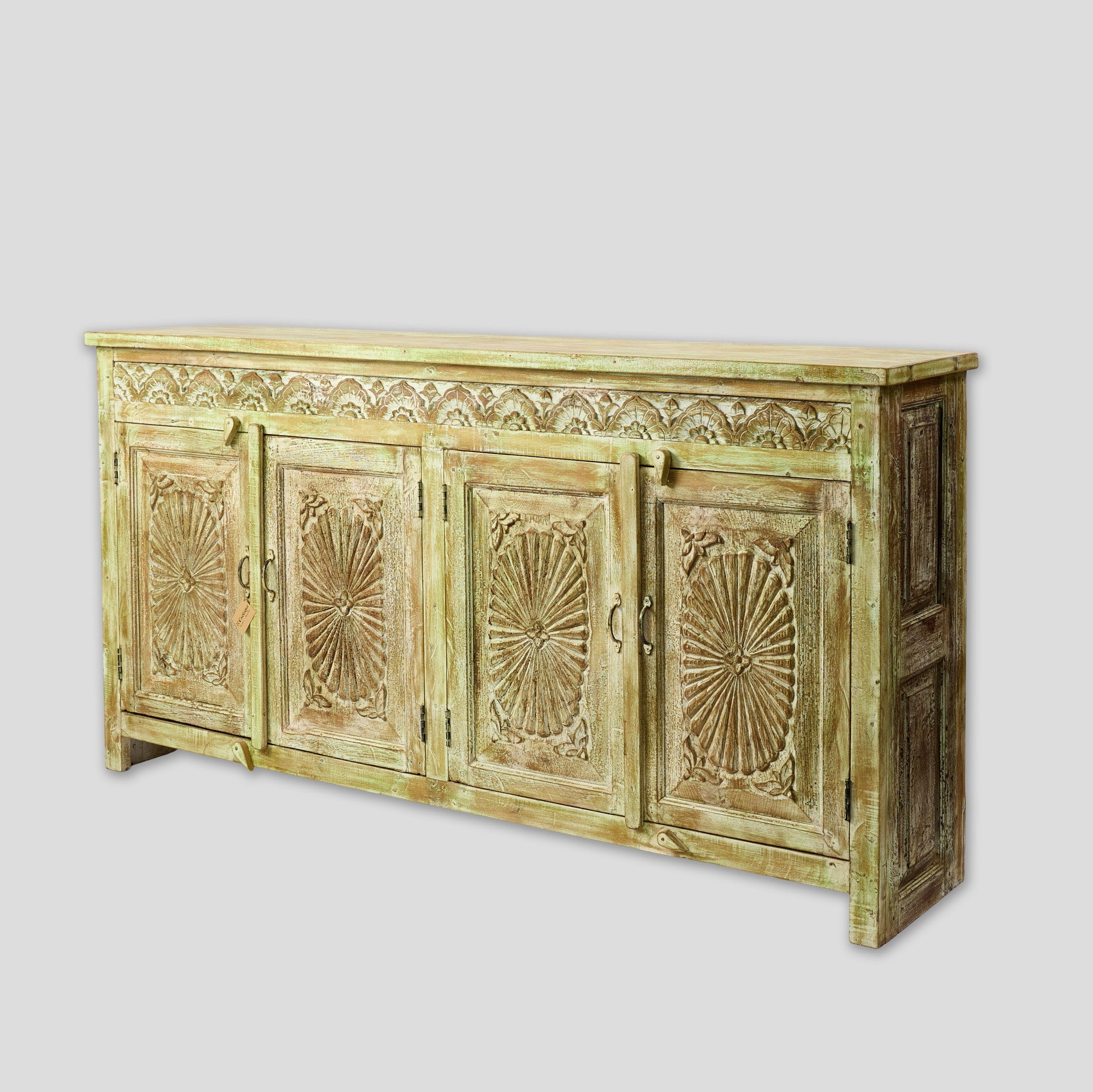 Comoda Sculptata din Lemn de Mango