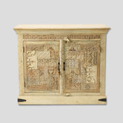 Comoda Sculptata din Lemn de Mango