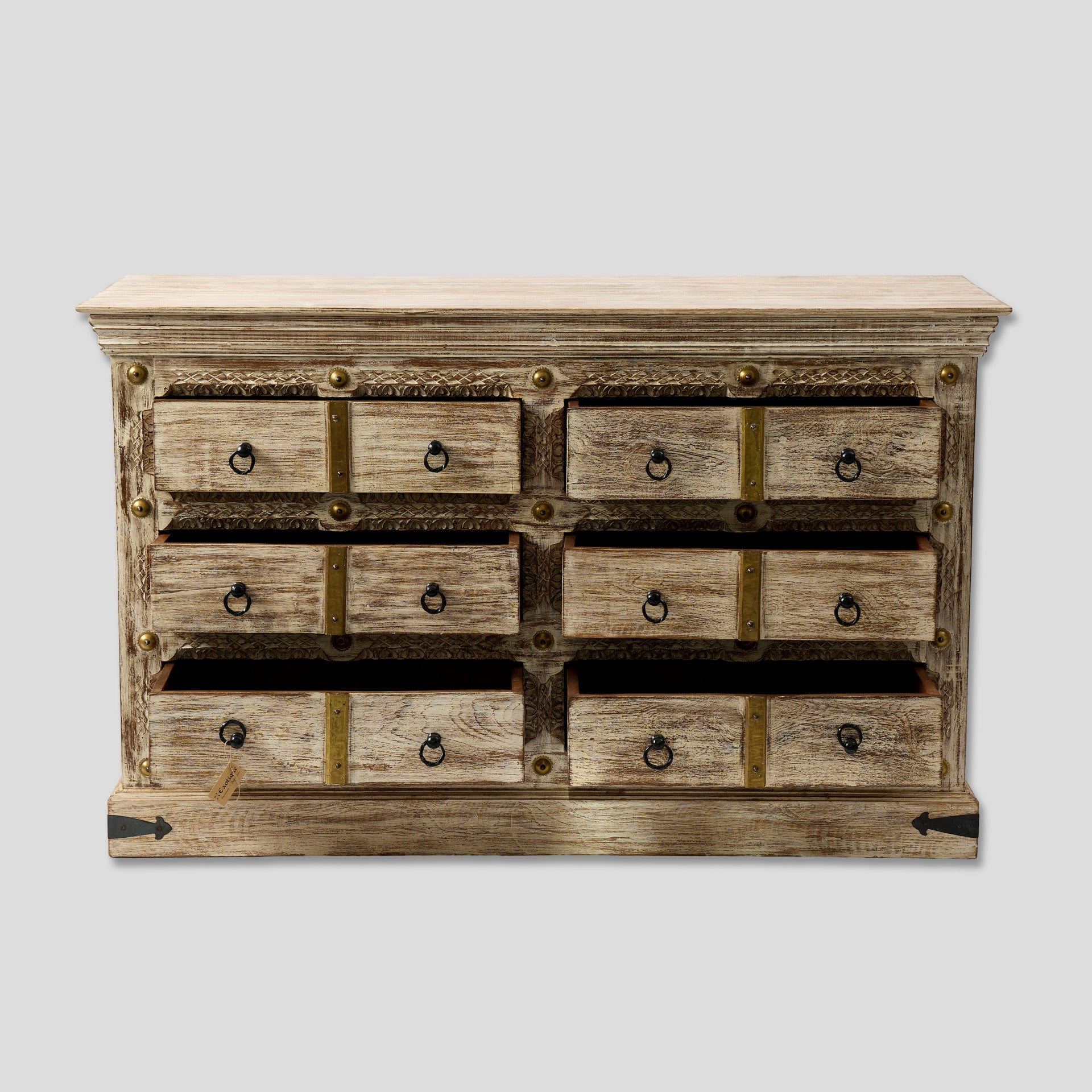 Comodă cu Sertare din Lemn de Mango