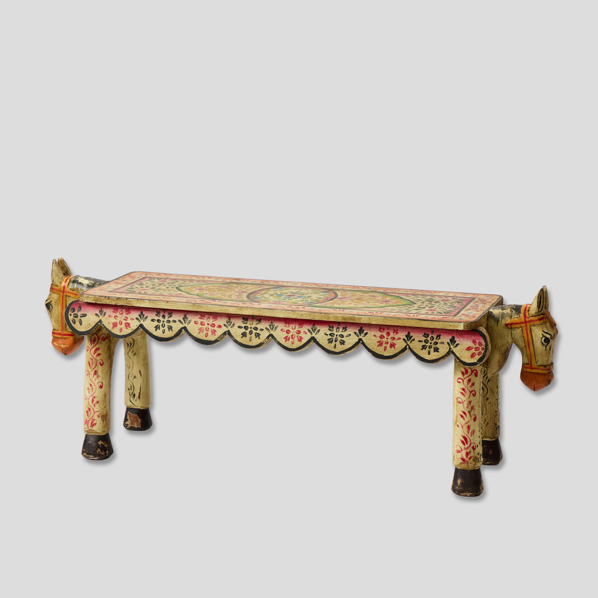Bancuta de Lemn cu Calut Decorativ