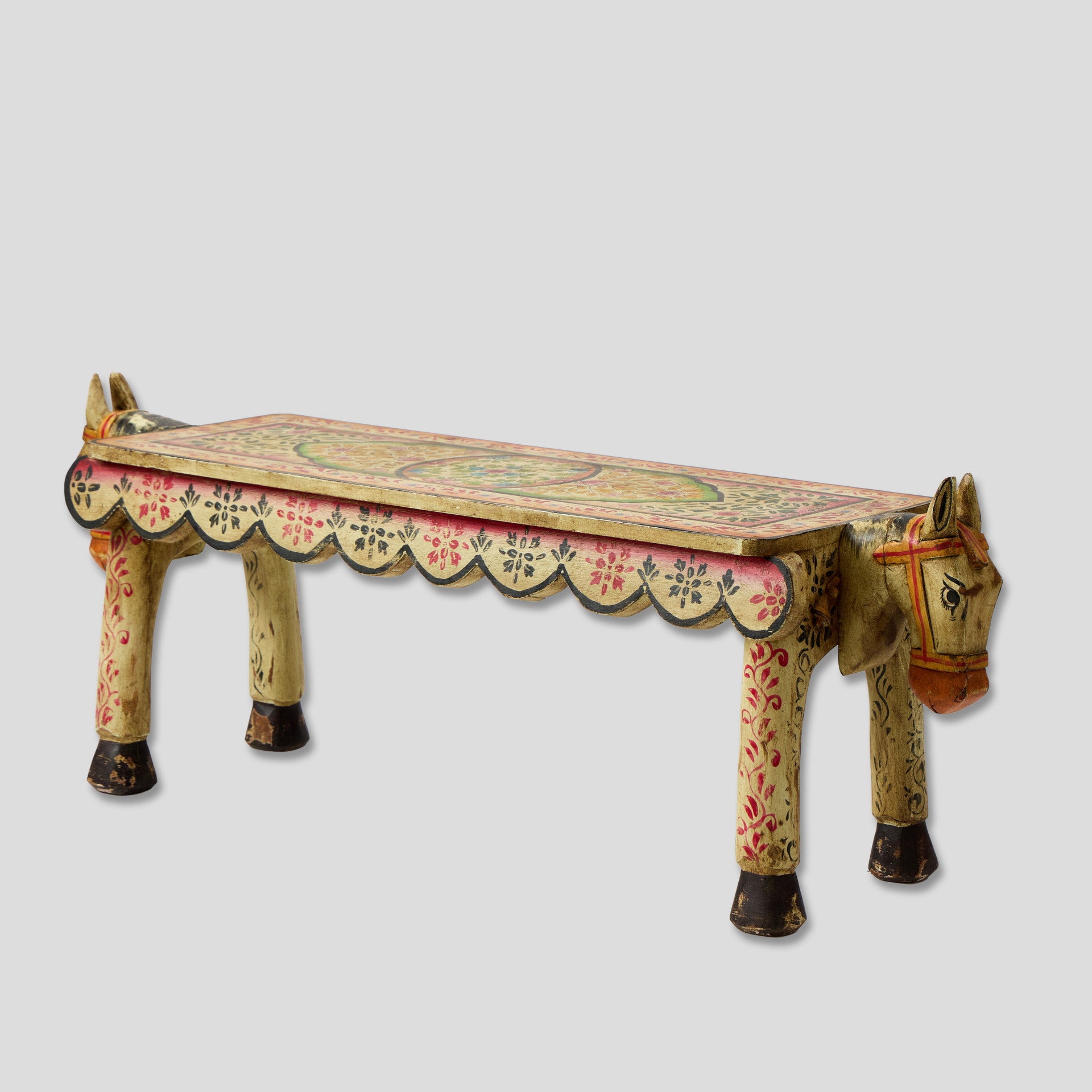 Bancuta de Lemn cu Calut Decorativ