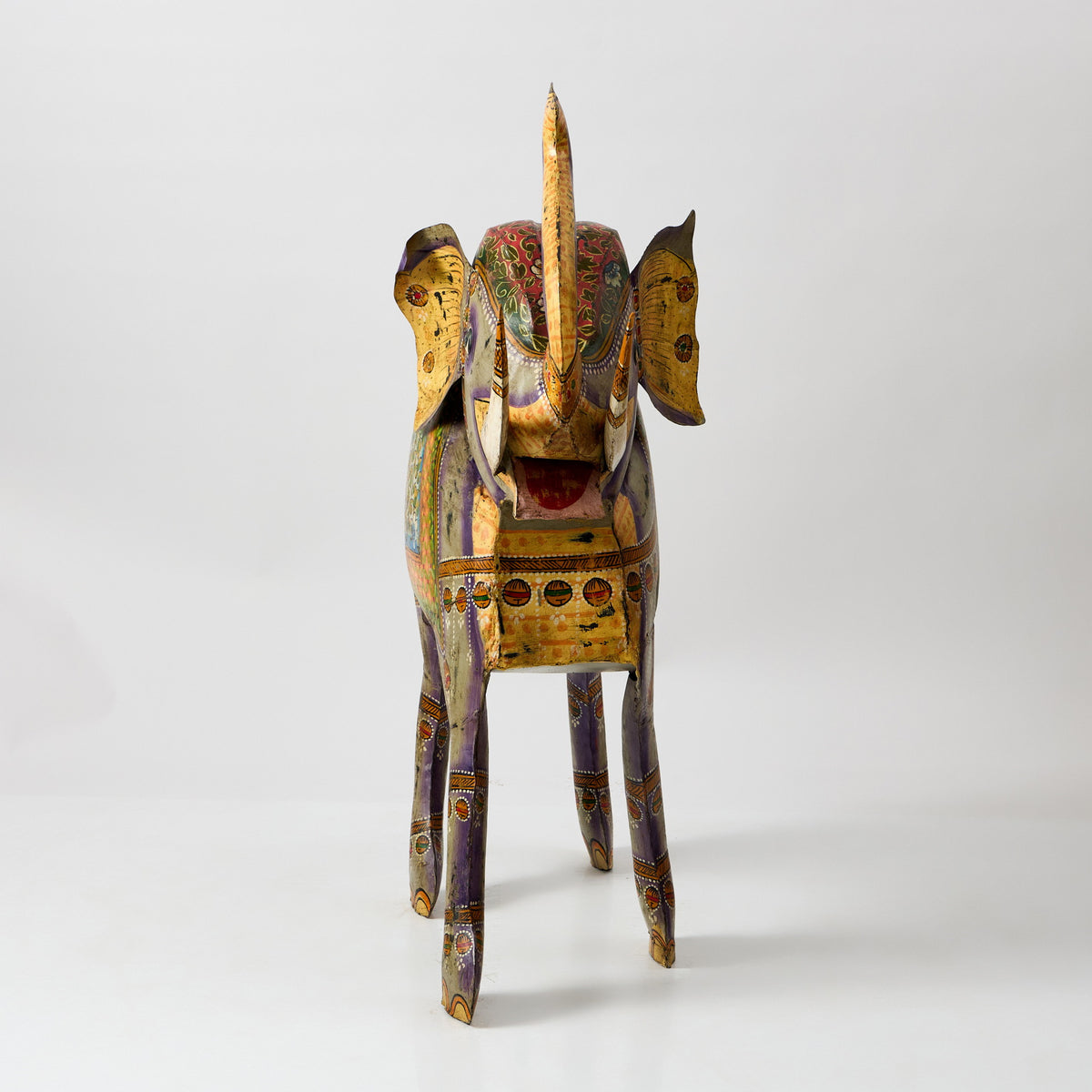 Elefant Decorativ din Metal Pictat