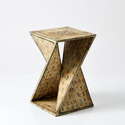 Masuta de cafea din lemn de mango pictat - design totem