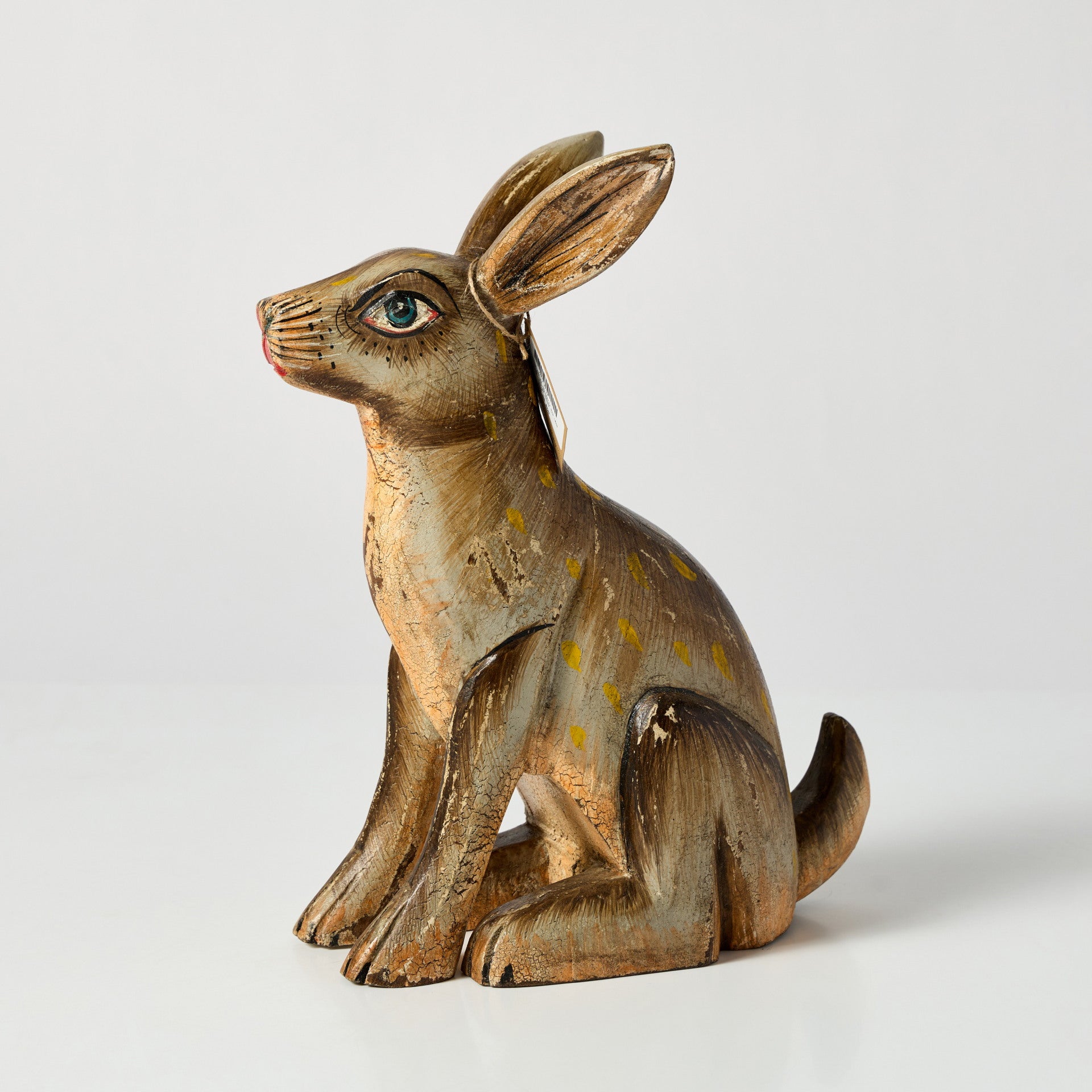 Iepuras Decorativ din Lemn Pictat