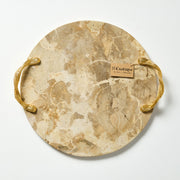 Tava din Marmura cu Manere Aurii