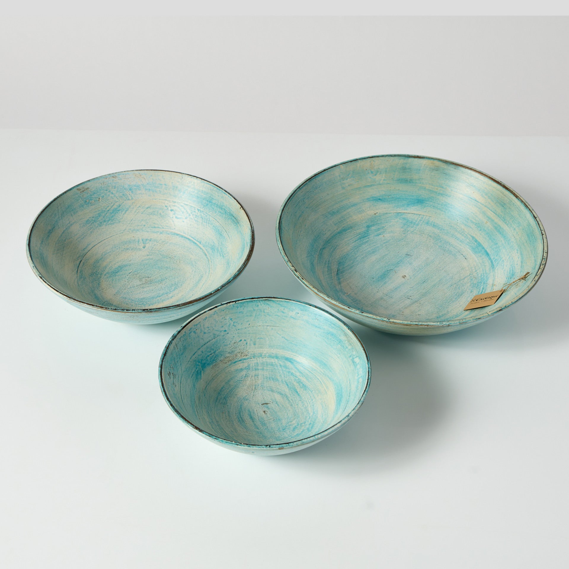 Set 3 boluri de lemn de mango