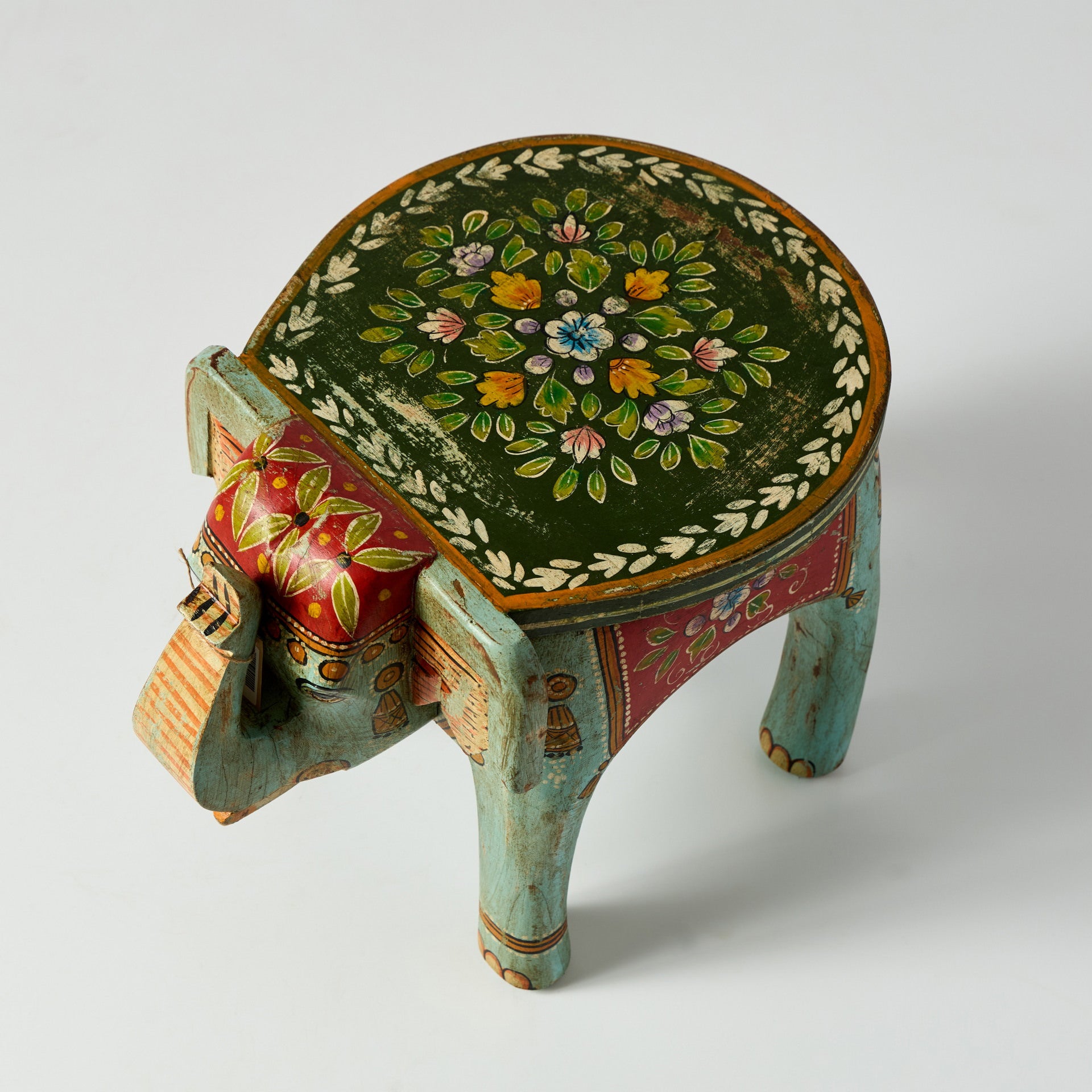 Taburet Elefant Decorativ din Lemn