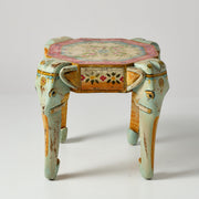 Scaun Decorativ Pictat cu Motiv Elefant