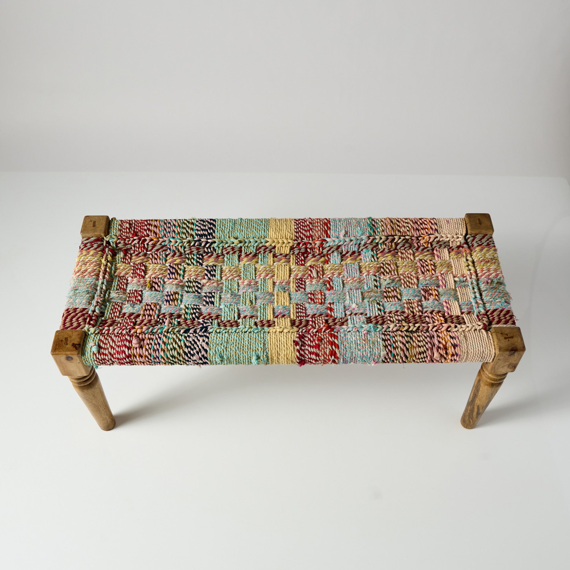 Bancheta de Lemn si Textil