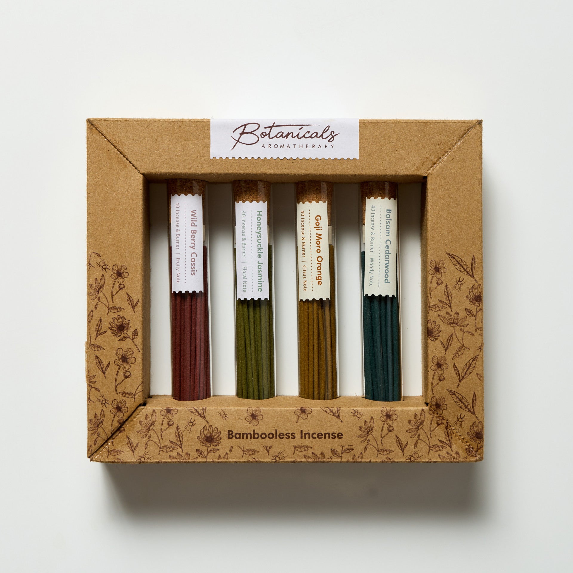 Set cadou betisoare parfumate in flacon de sticla- diverse arome