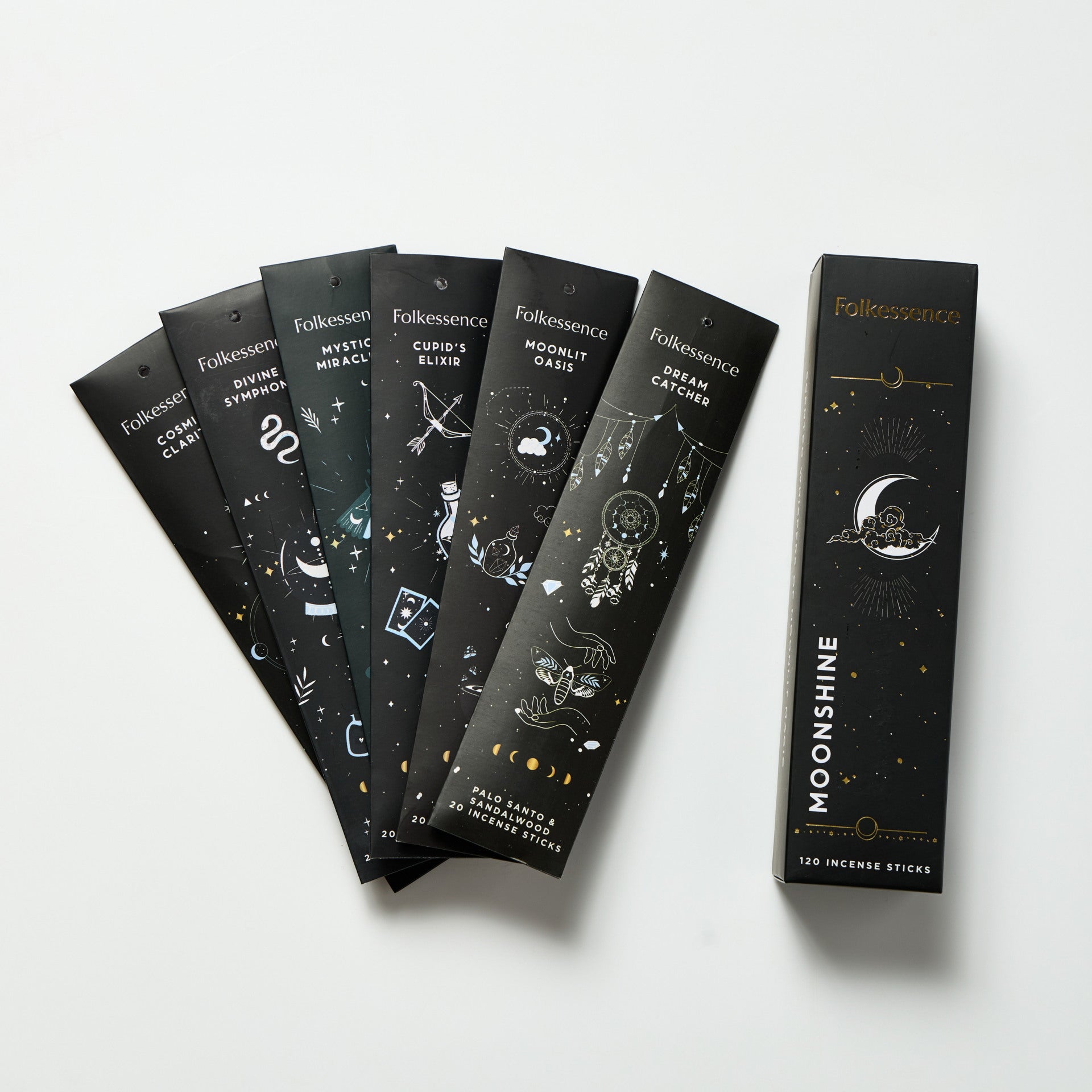 Betisoare parfumate Folkessence Moonshine-diverse arome