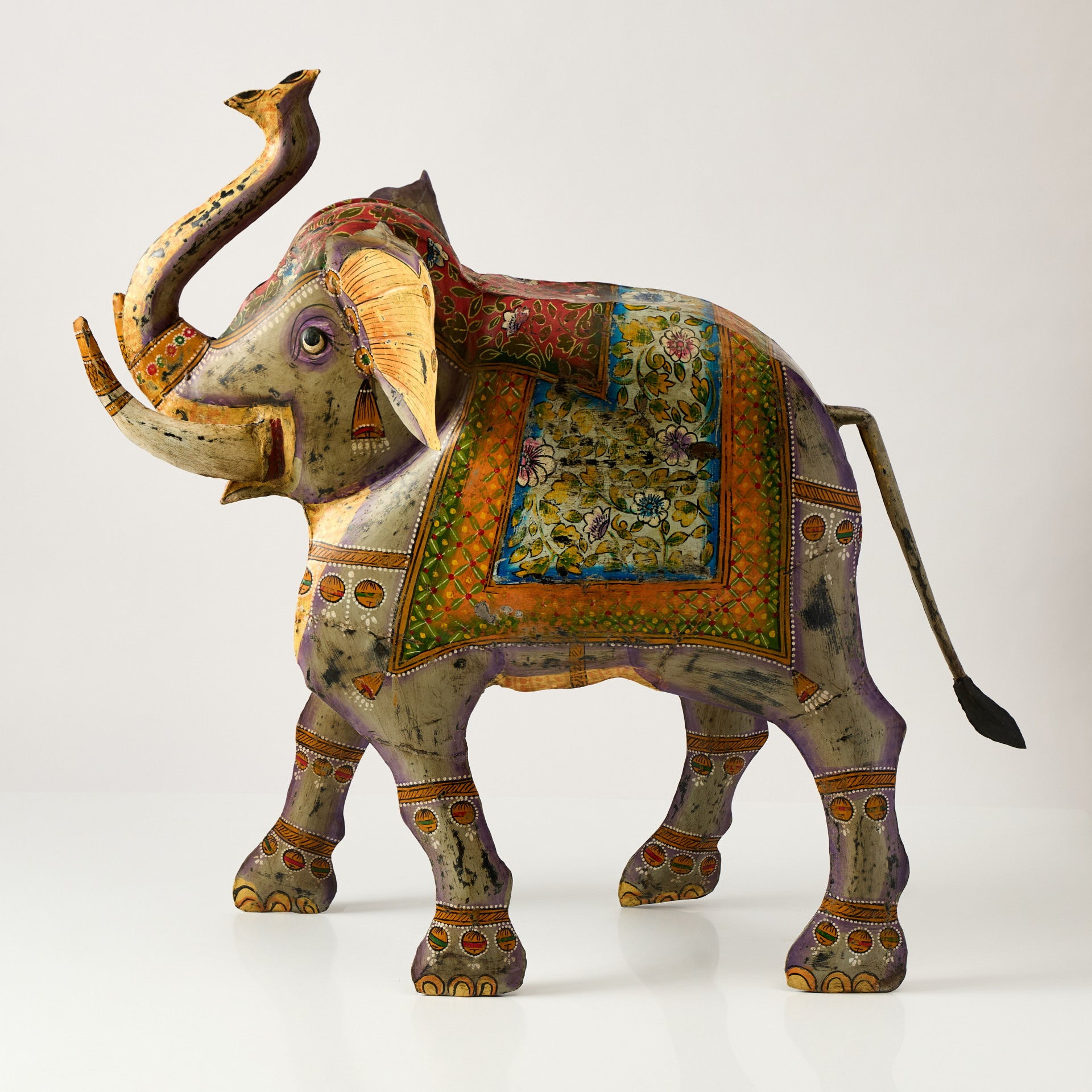 Decoratiune Elefant din Metal Pictat