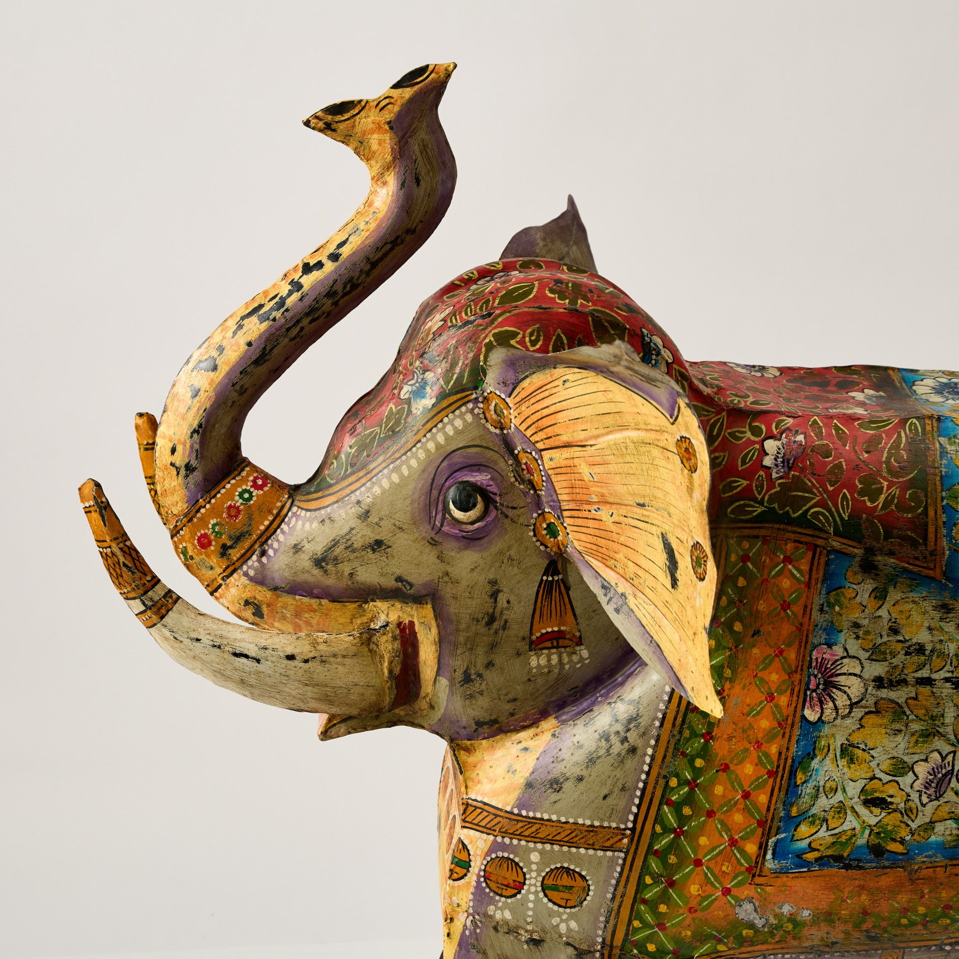 Decoratiune Elefant din Metal Pictat