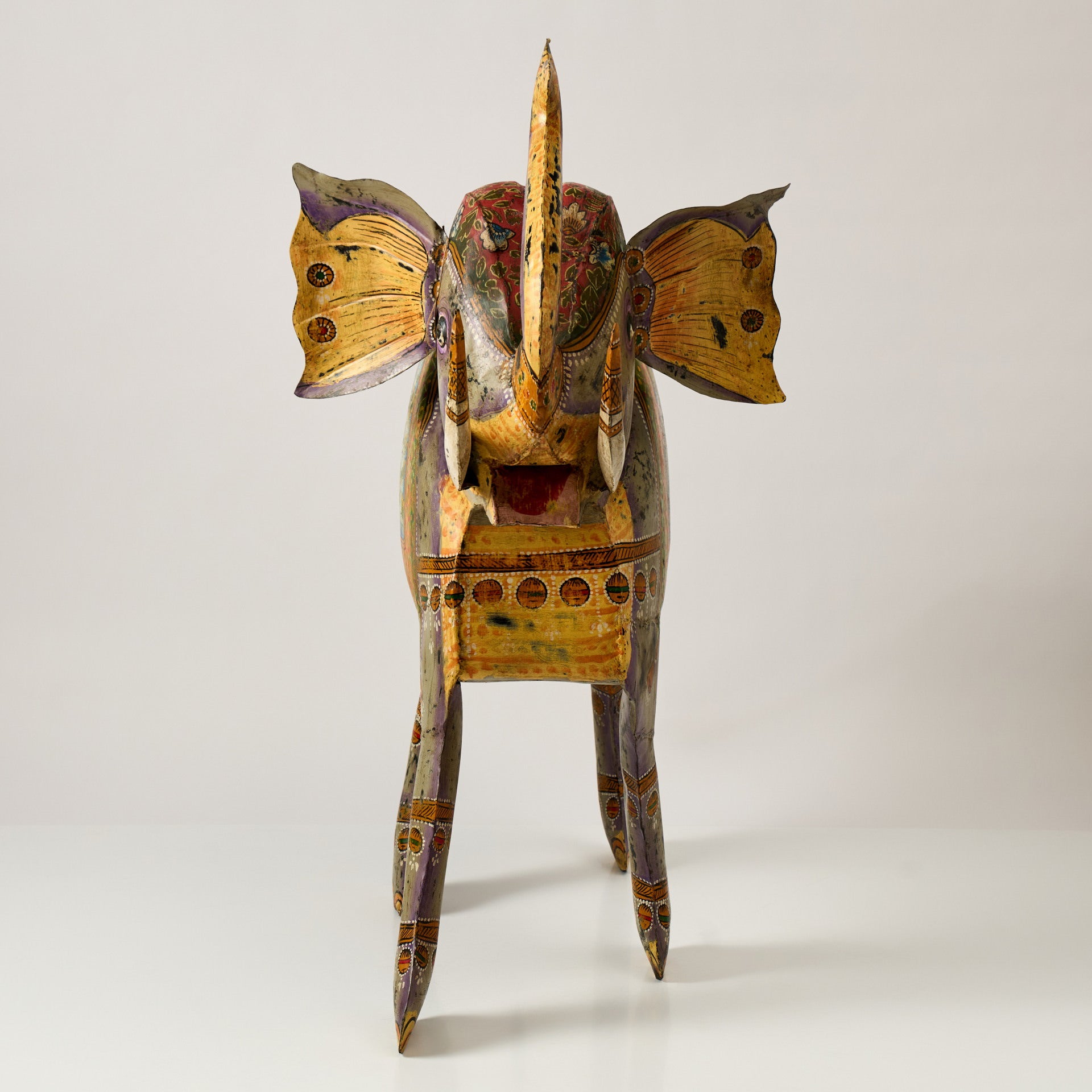 Decoratiune Elefant din Metal Pictat