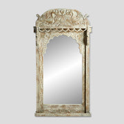 Oglinda din lemn de mango cu rama sculptata cu lebede decorative