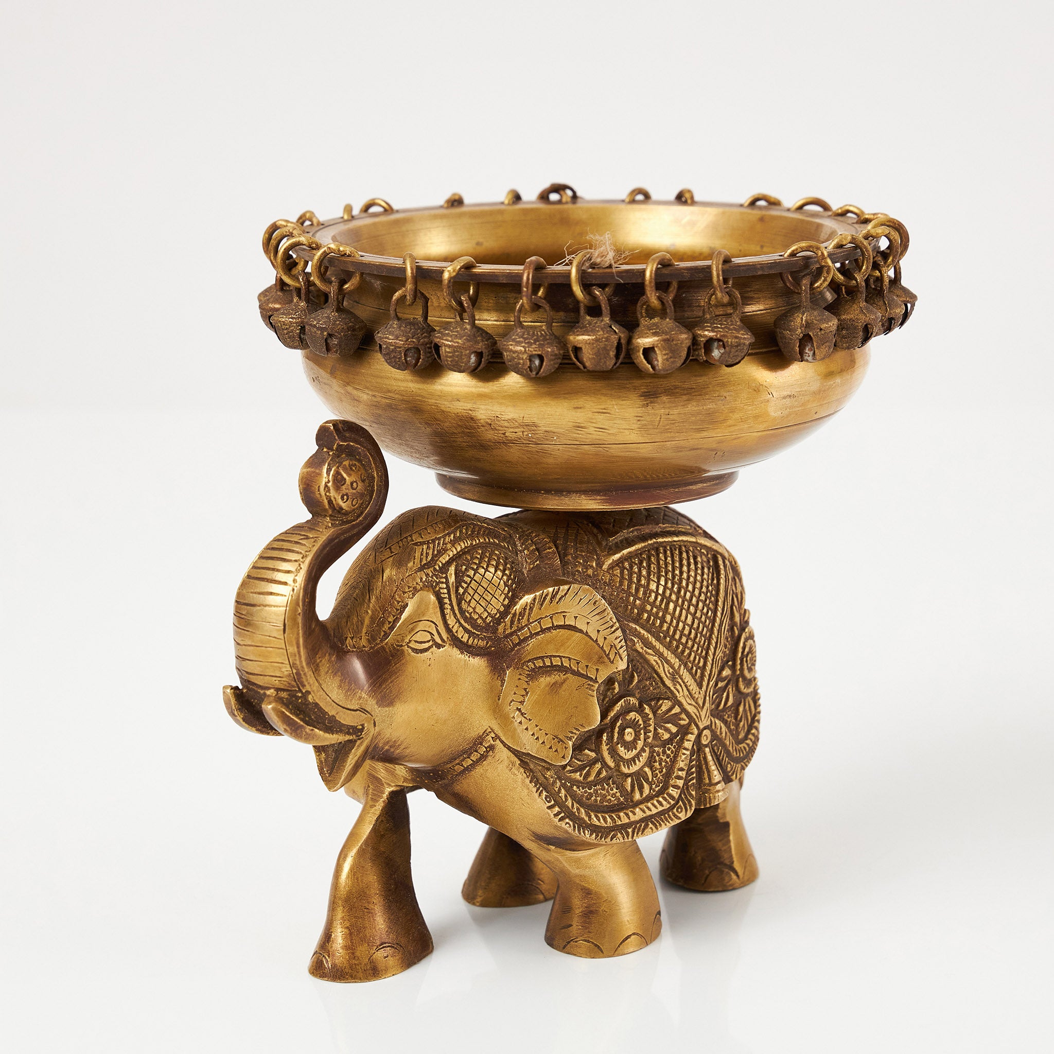 Elefant Decorativ cu bol din Alama